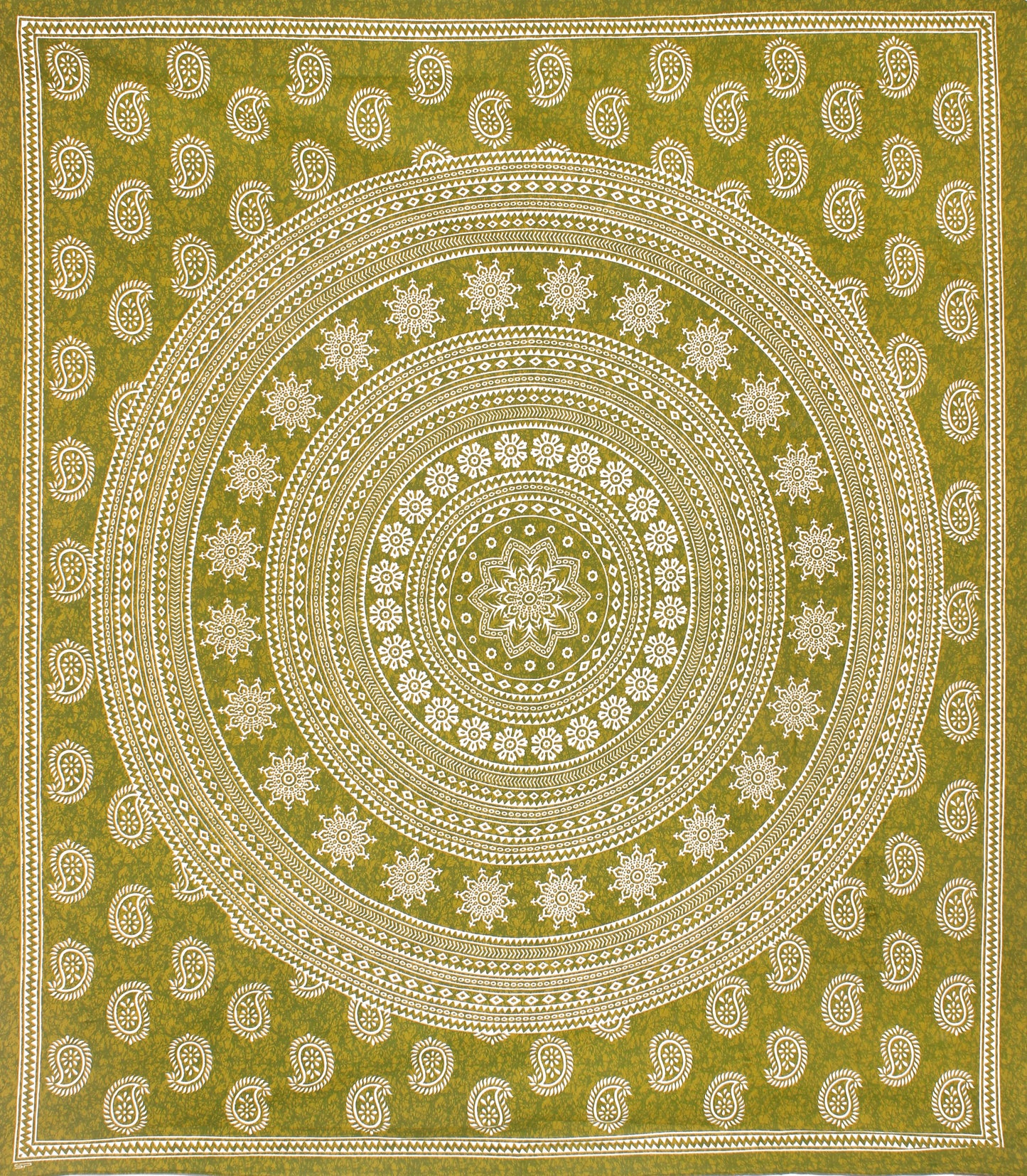 Cotton Double Jaipuri Prints Flat Bedsheet  With 2 Pillow Cover
