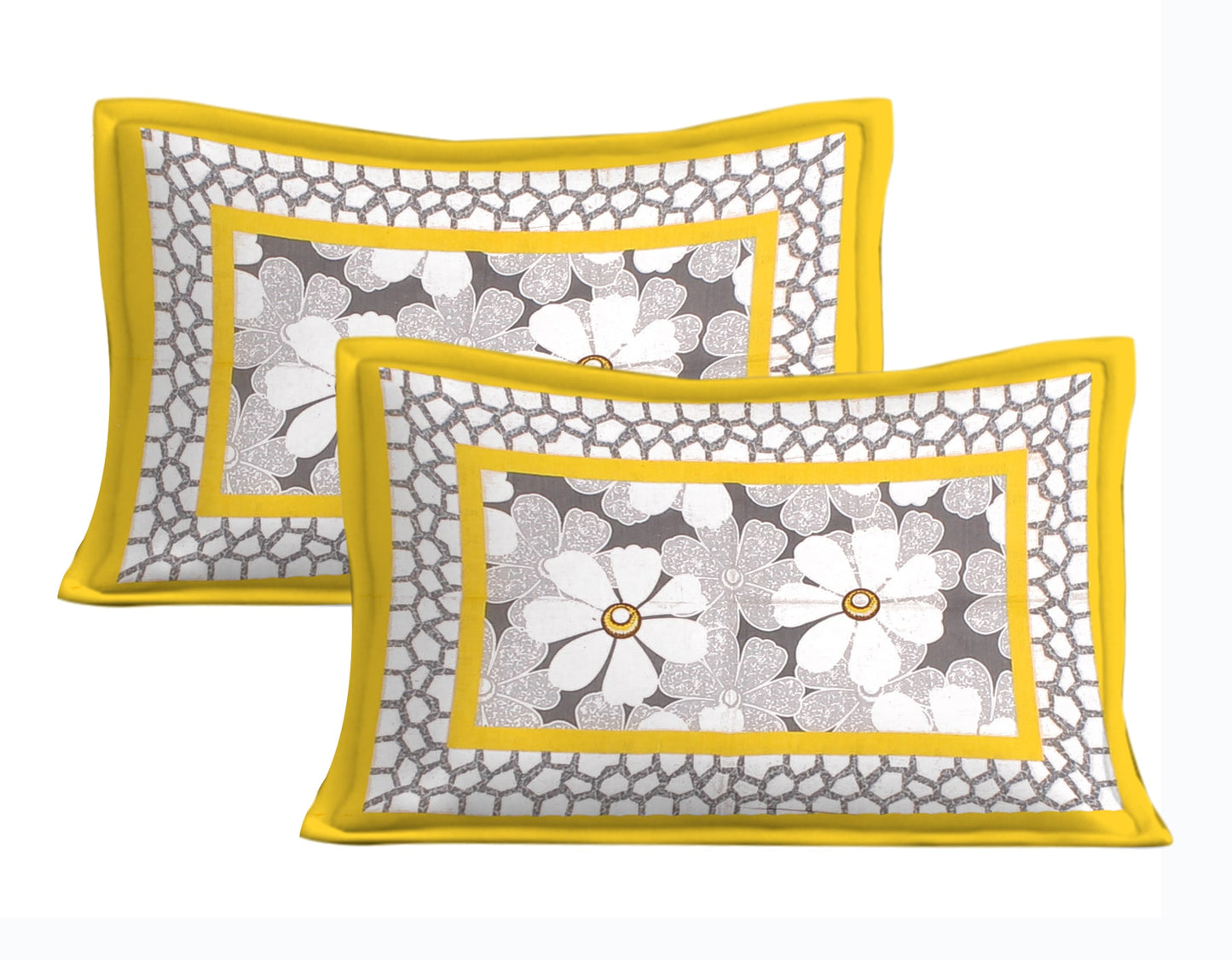 Cotton Double Jaipuri Prints Flat Bedsheet  With 2 Pillow Cover