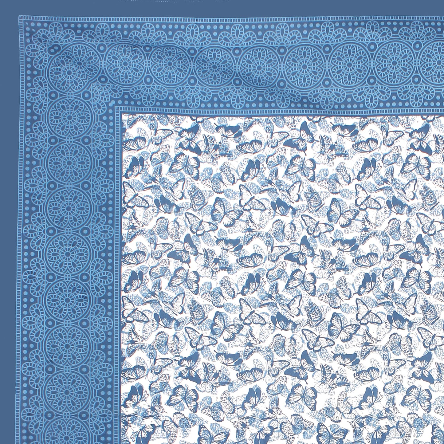 Cotton Double Jaipuri Prints Flat Bedsheet  With 2 Pillow Cover