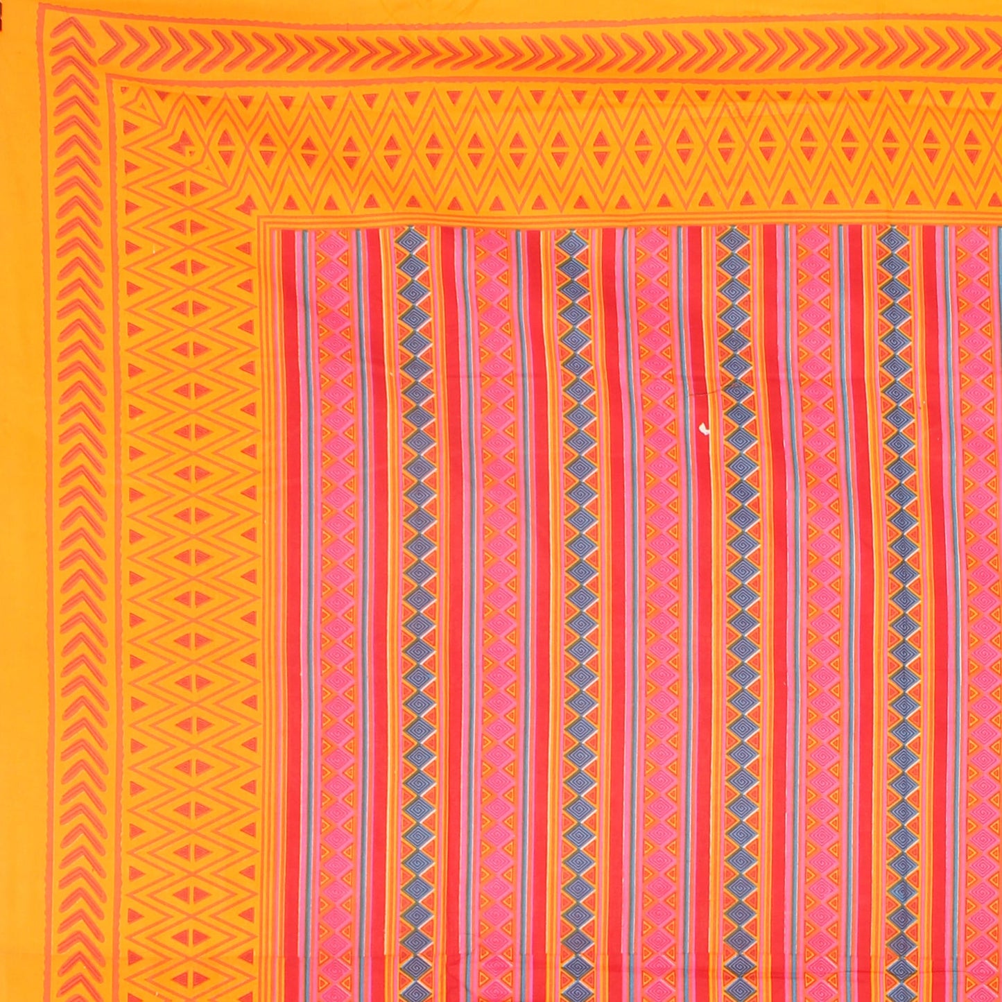 Cotton Double Jaipuri Prints Flat Bedsheet  With 2 Pillow Cover