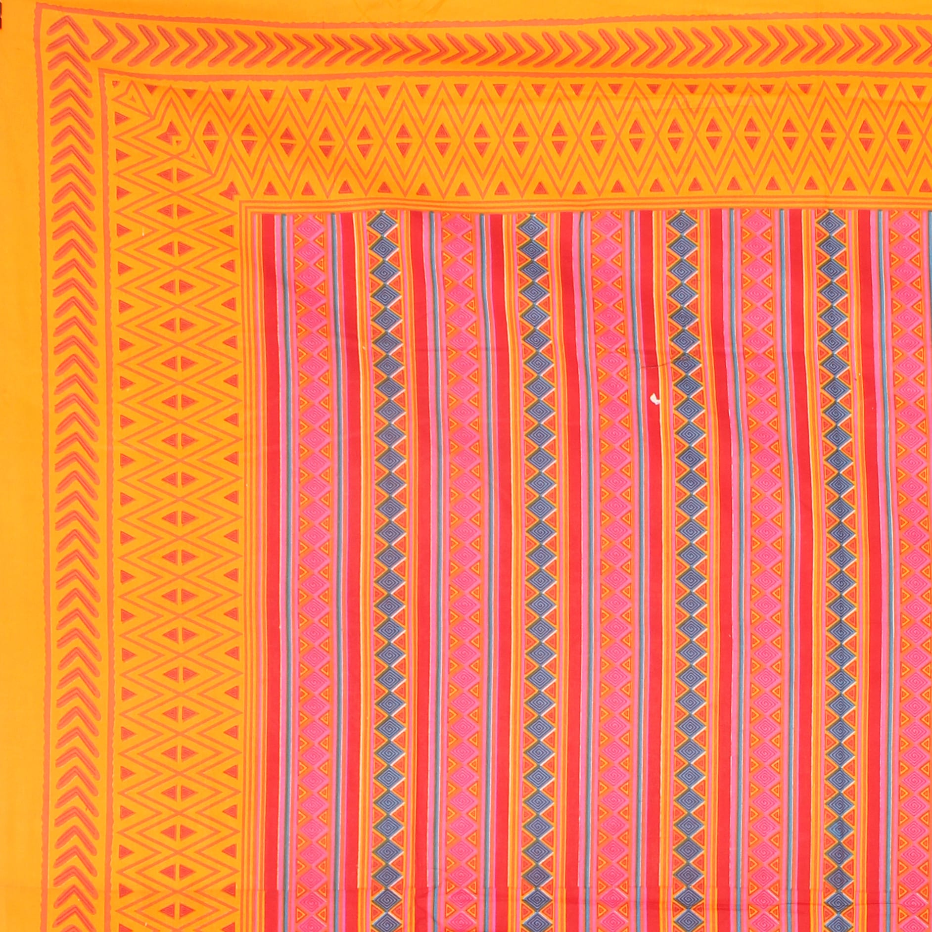Cotton Double Jaipuri Prints Flat Bedsheet  With 2 Pillow Cover