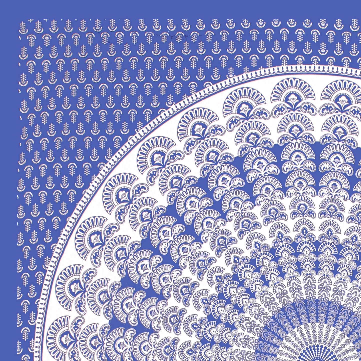 Cotton Double Jaipuri Prints Flat Bedsheet  With 2 Pillow Cover