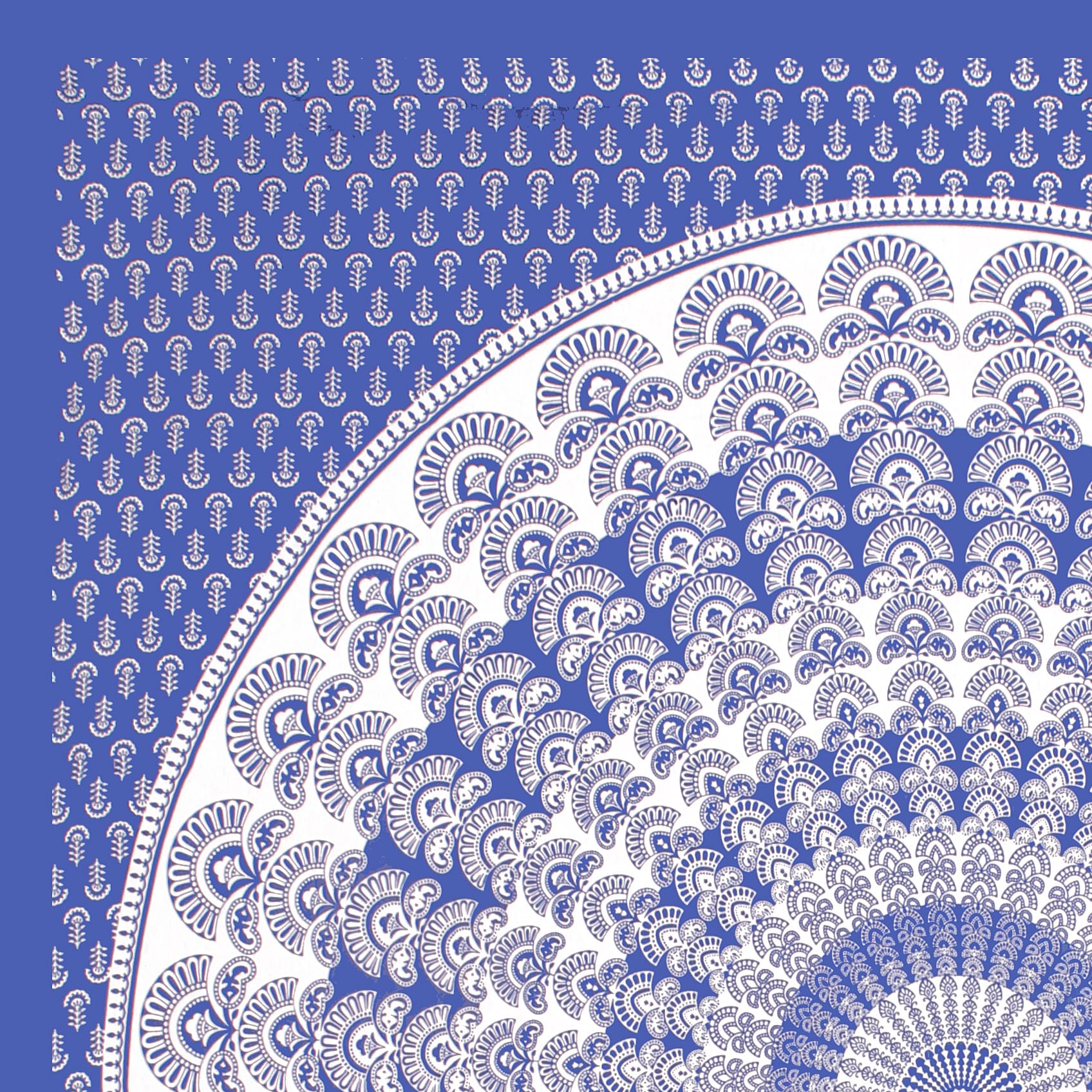 Cotton Double Jaipuri Prints Flat Bedsheet  With 2 Pillow Cover