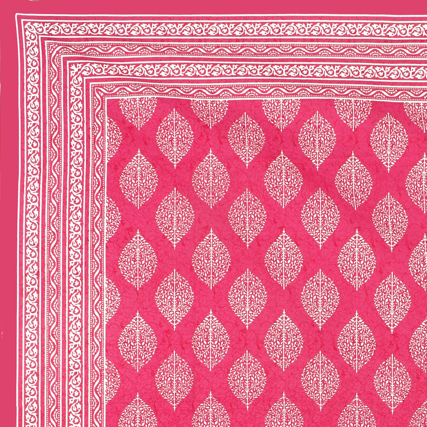 Cotton Double Jaipuri Prints Flat Bedsheet  With 2 Pillow Cover