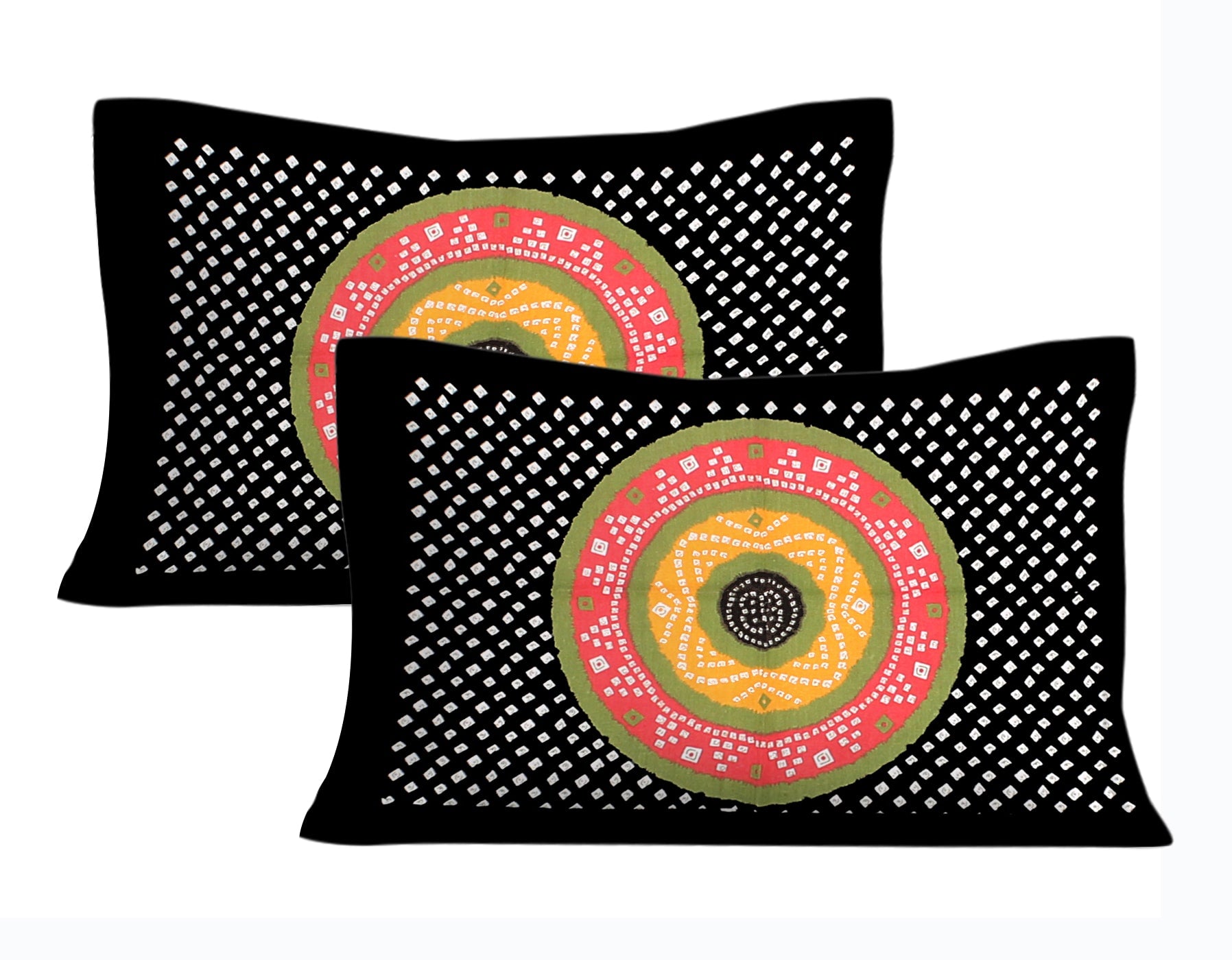 Cotton Double Jaipuri Prints Flat Bedsheet  With 2 Pillow Cover