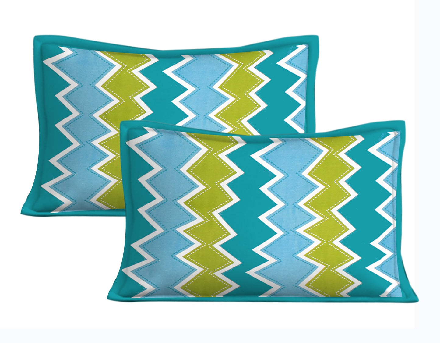 Cotton Double Jaipuri Prints Flat Bedsheet  (Pack of 1, Green)