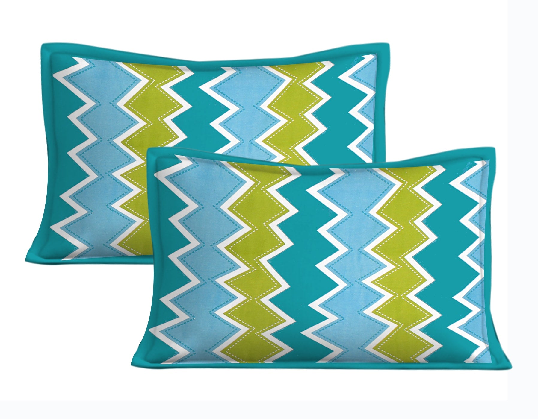 Cotton Double Jaipuri Prints Flat Bedsheet  (Pack of 1, Green)