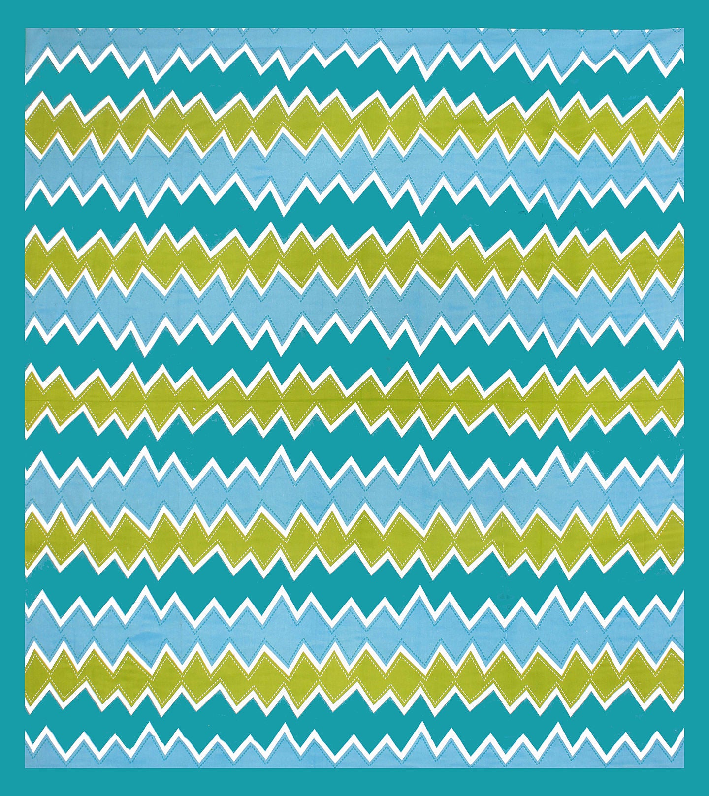 Cotton Double Jaipuri Prints Flat Bedsheet  (Pack of 1, Green)