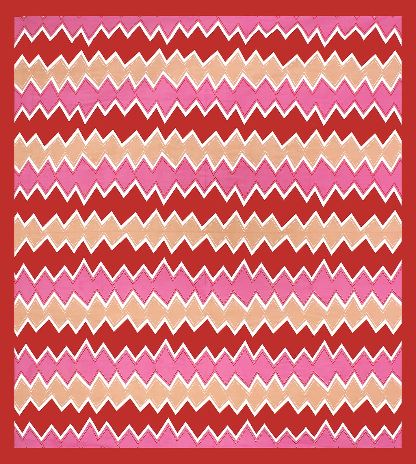 Cotton Double Jaipuri Prints Flat Bedsheet  (Pack of 1, Pink)