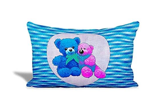 Teddy Cartoon Print Double Bed Sheet with 2 Matching Pillow Covers, Kids Bedsheet, Cartoon Bedsheet for Your Child  (Pack of 1, GREEN)
