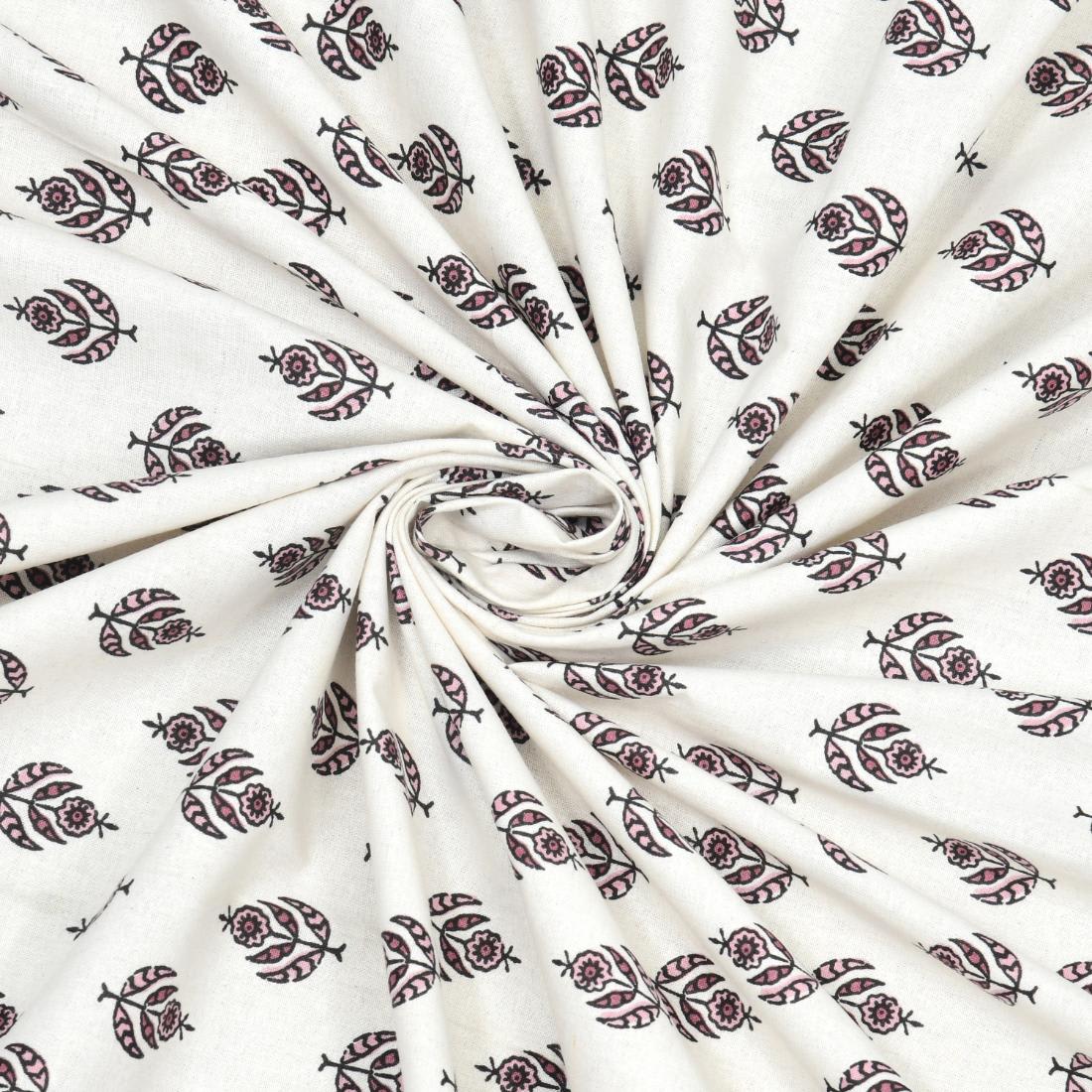 Cotton Jaipuri Diwan Size  Bedsheet With 2 Zipper Pillow Cover (Size 70*100)