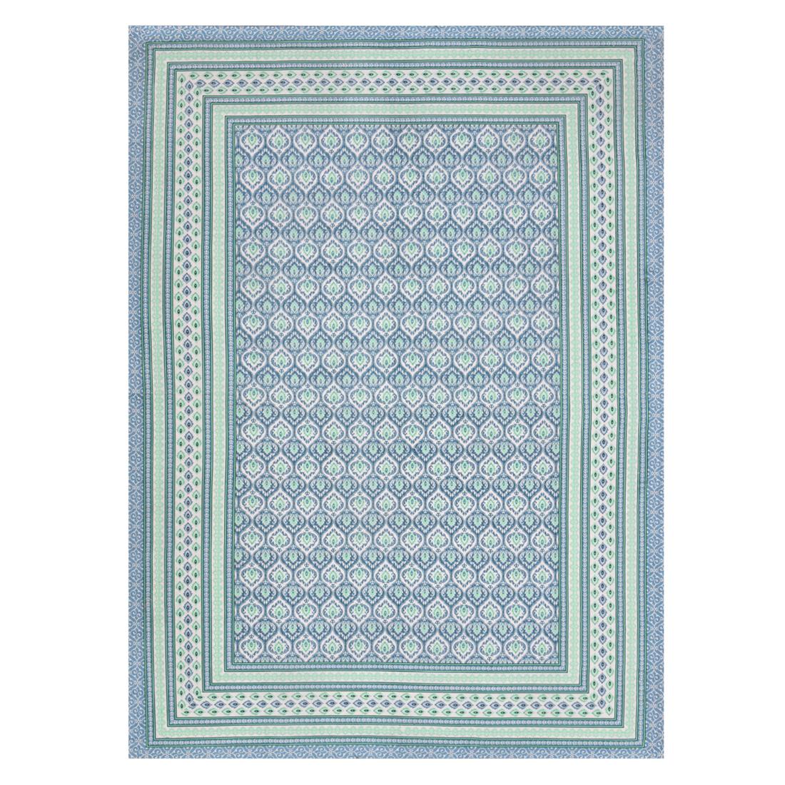 Cotton Jaipuri Diwan Size  Bedsheet With 2 Zipper Pillow Cover (Size 70*100)