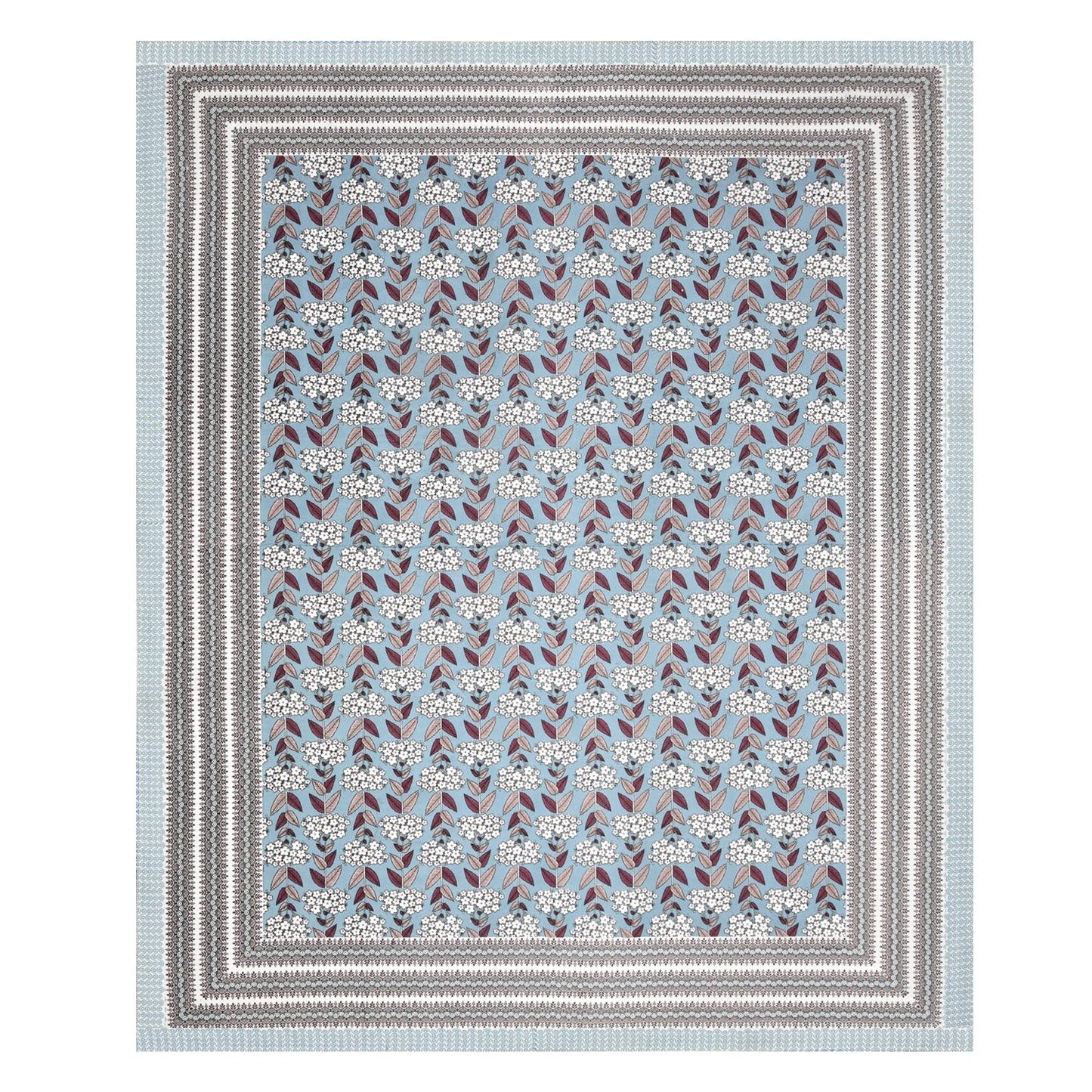 Cotton Jaipuri Diwan Size  Bedsheet With 2 Zipper Pillow Cover (Size 70*100)