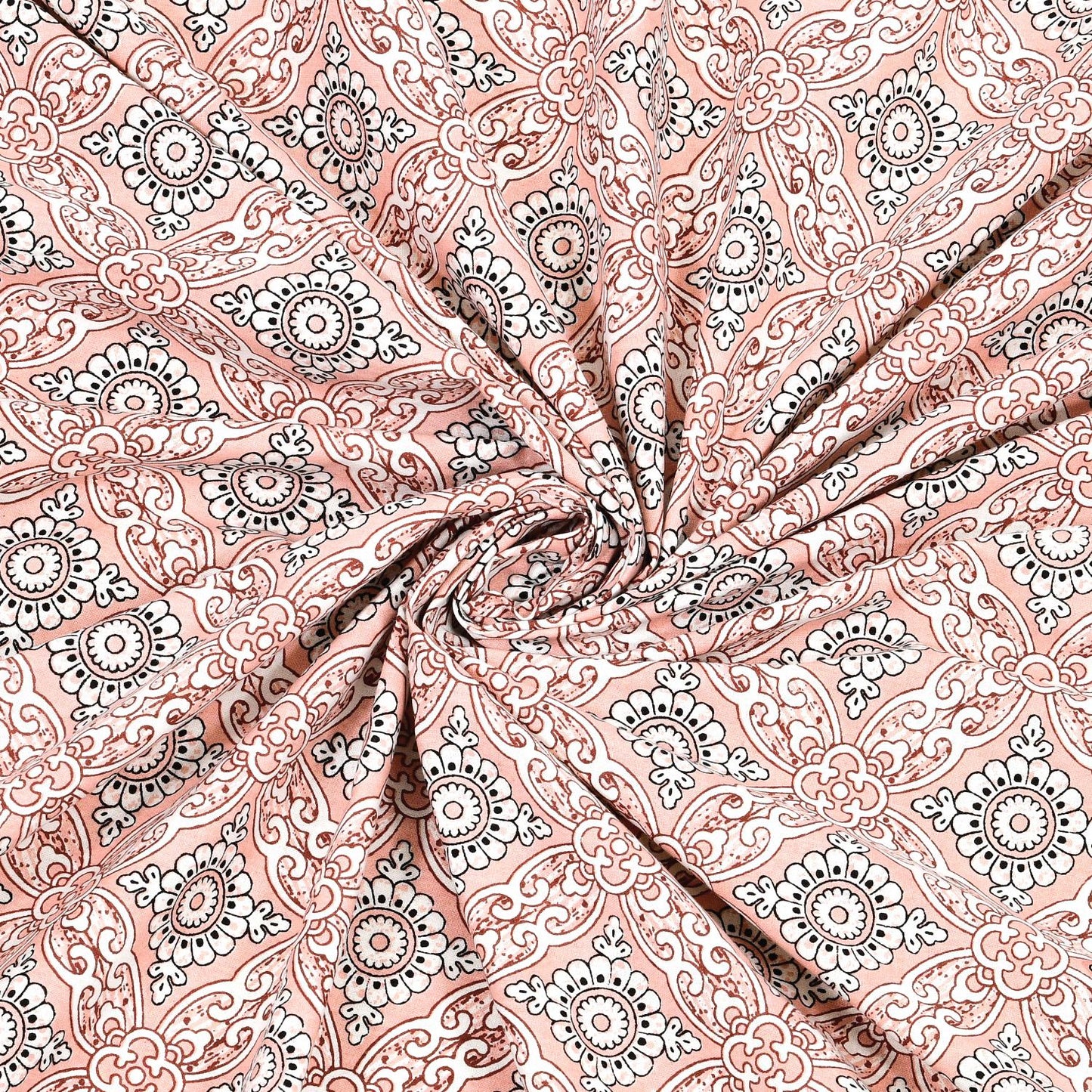 Cotton Jaipuri Diwan Size  Bedsheet With 2 Zipper Pillow Cover (Size 70*100)