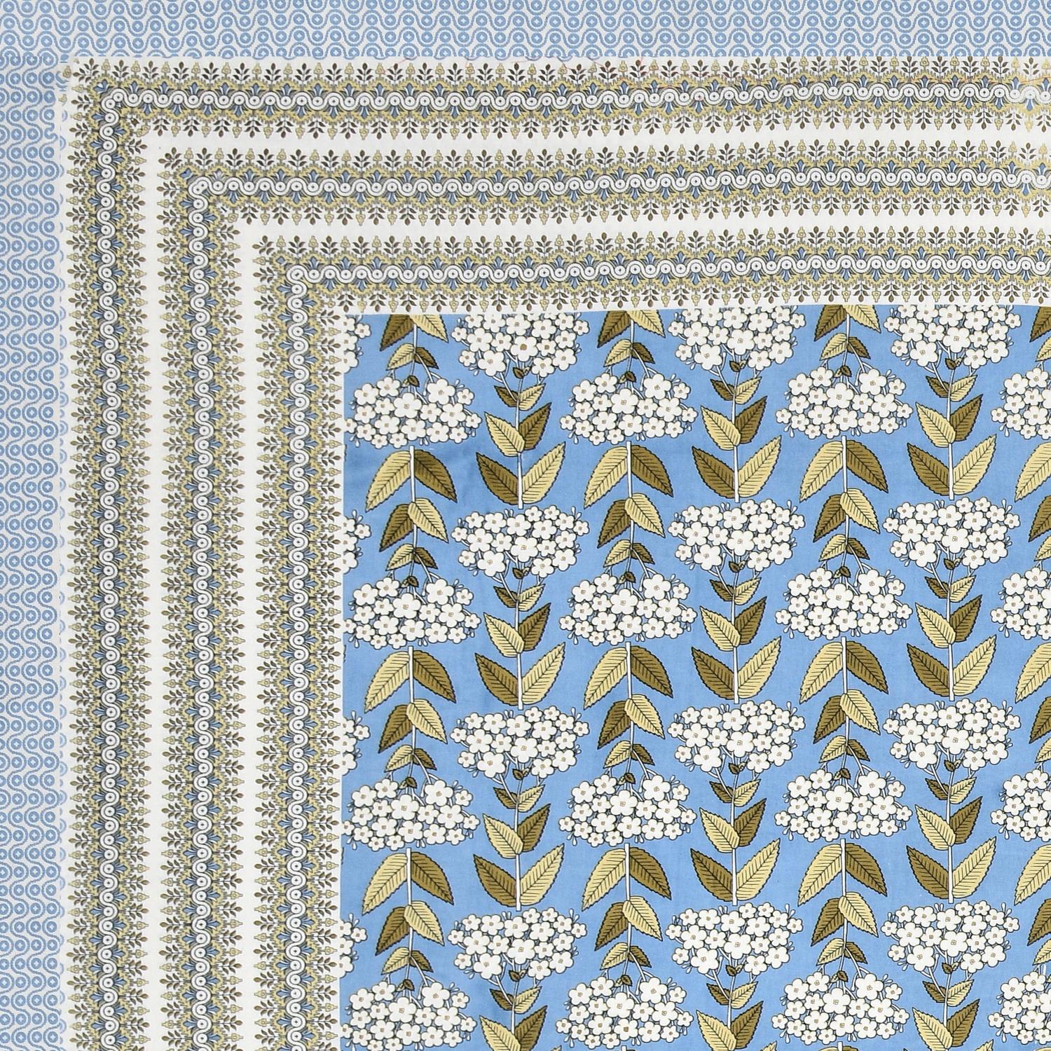 Cotton Jaipuri Diwan Size  Bedsheet With 2 Zipper Pillow Cover (Size 70*100)
