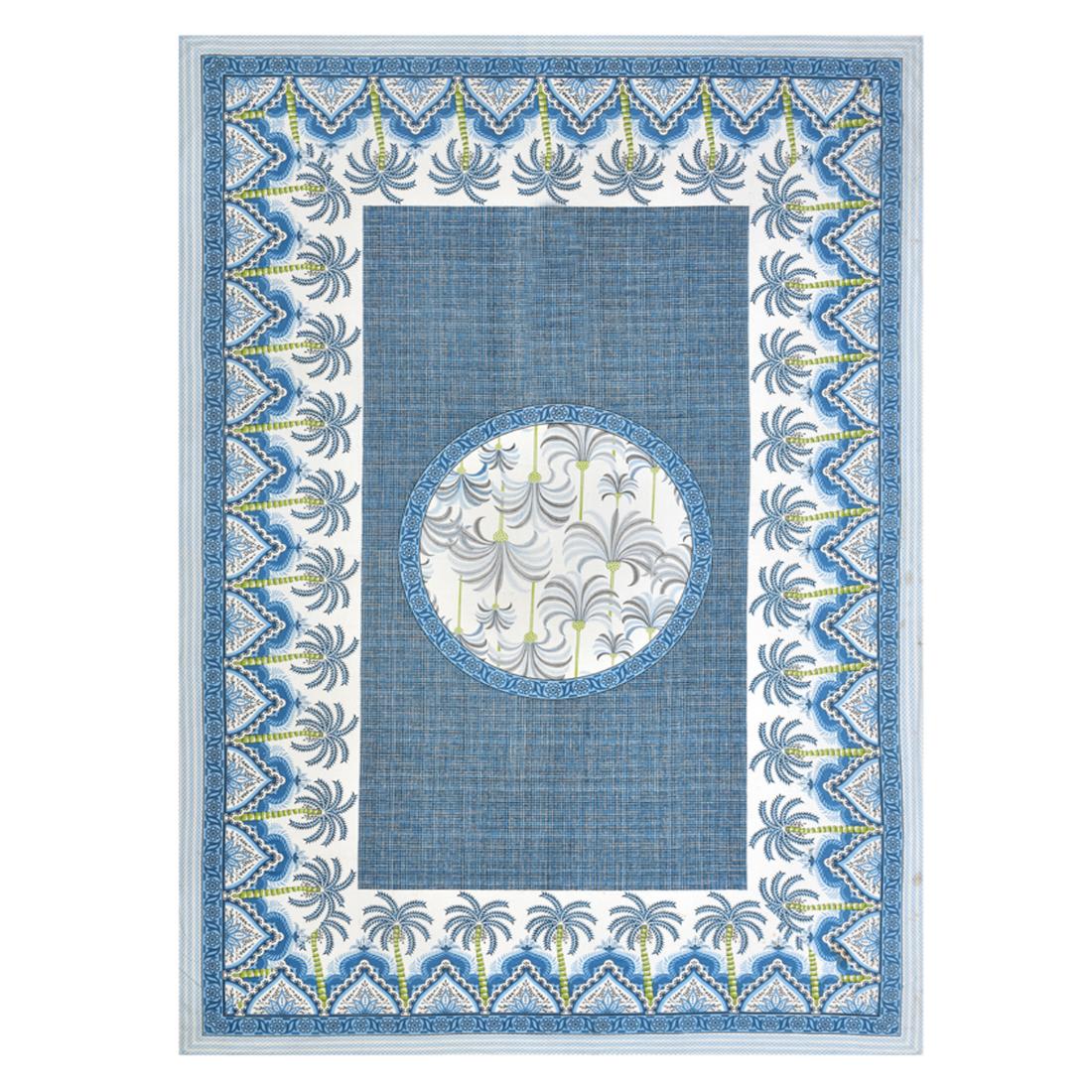 Cotton Jaipuri Diwan Size  Bedsheet With 2 Zipper Pillow Cover (Size 70*100)