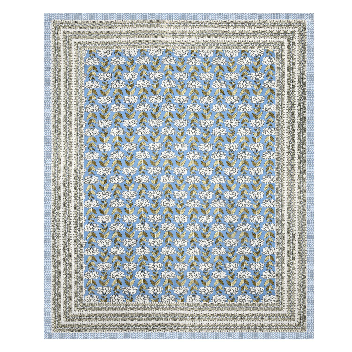 Cotton Jaipuri Diwan Size  Bedsheet With 2 Zipper Pillow Cover (Size 70*100)