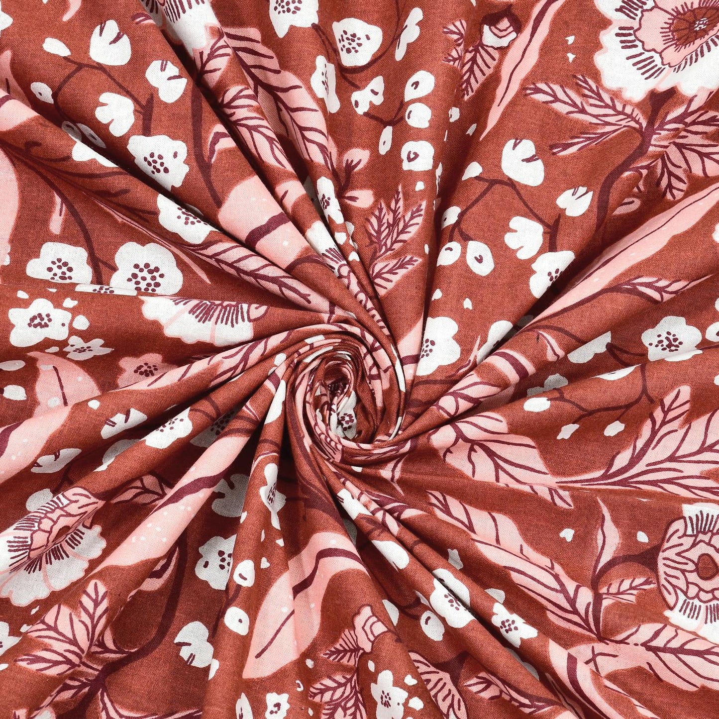 Cotton Jaipuri Diwan Size  Bedsheet With 2 Zipper Pillow Cover (Size 70*100)