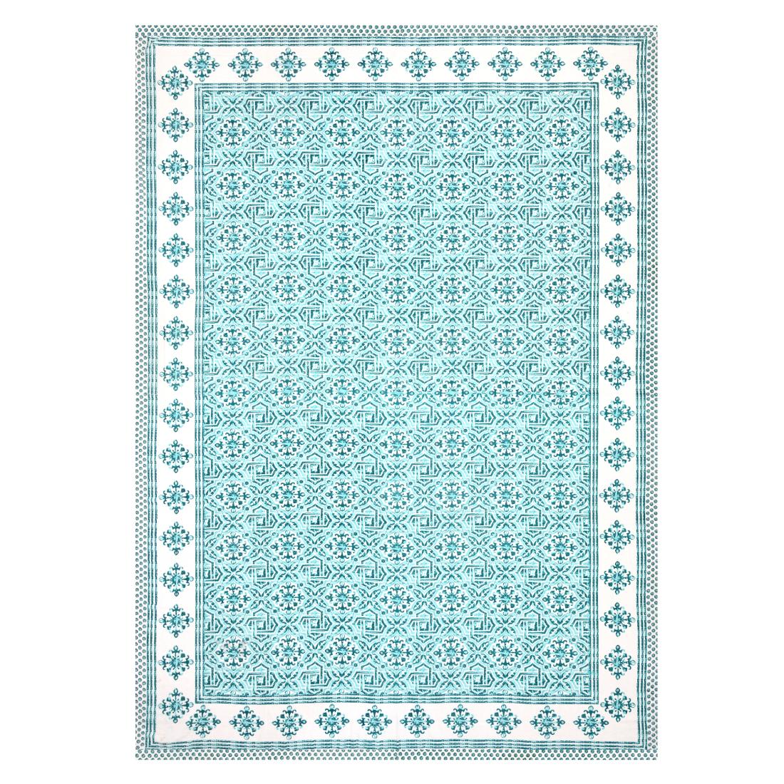 Cotton Jaipuri Diwan Size  Bedsheet With 2 Zipper Pillow Cover (Size 70*100)