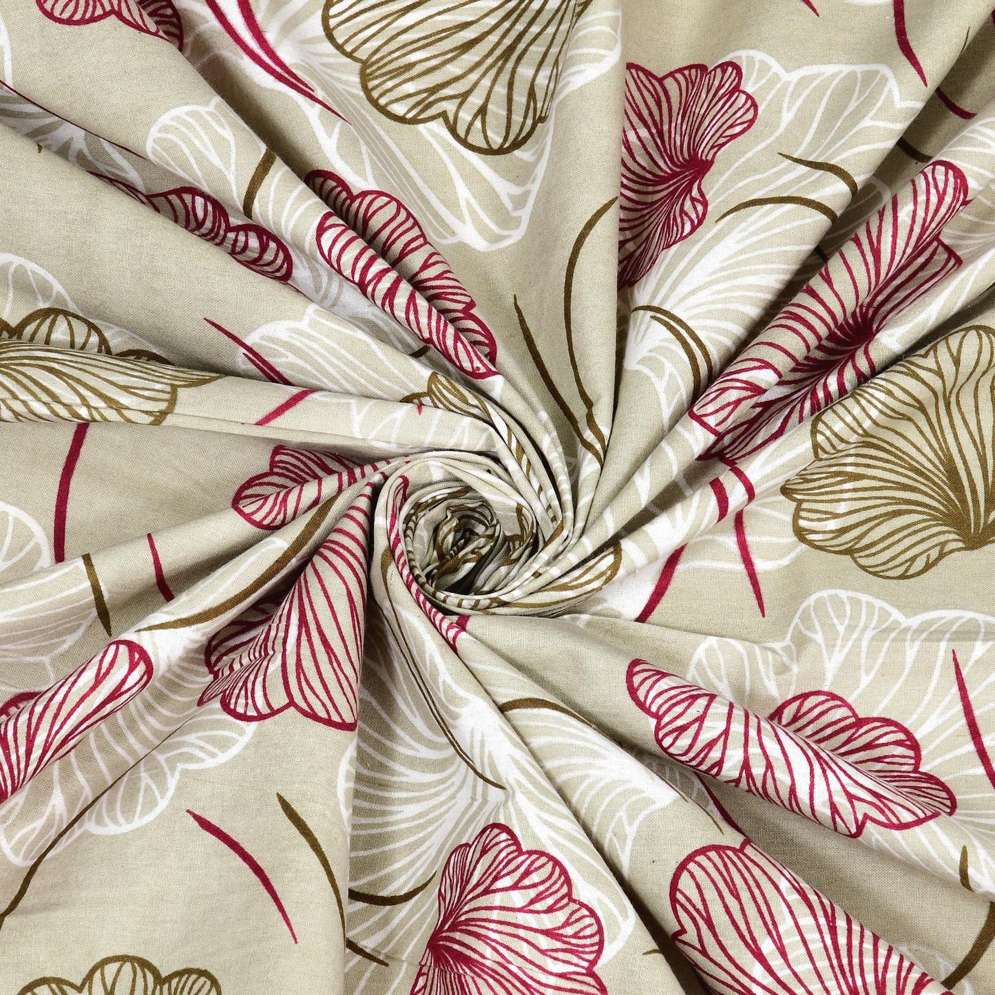 Cotton Jaipuri Diwan Size  Bedsheet With 2 Zipper Pillow Cover (Size 70*100)