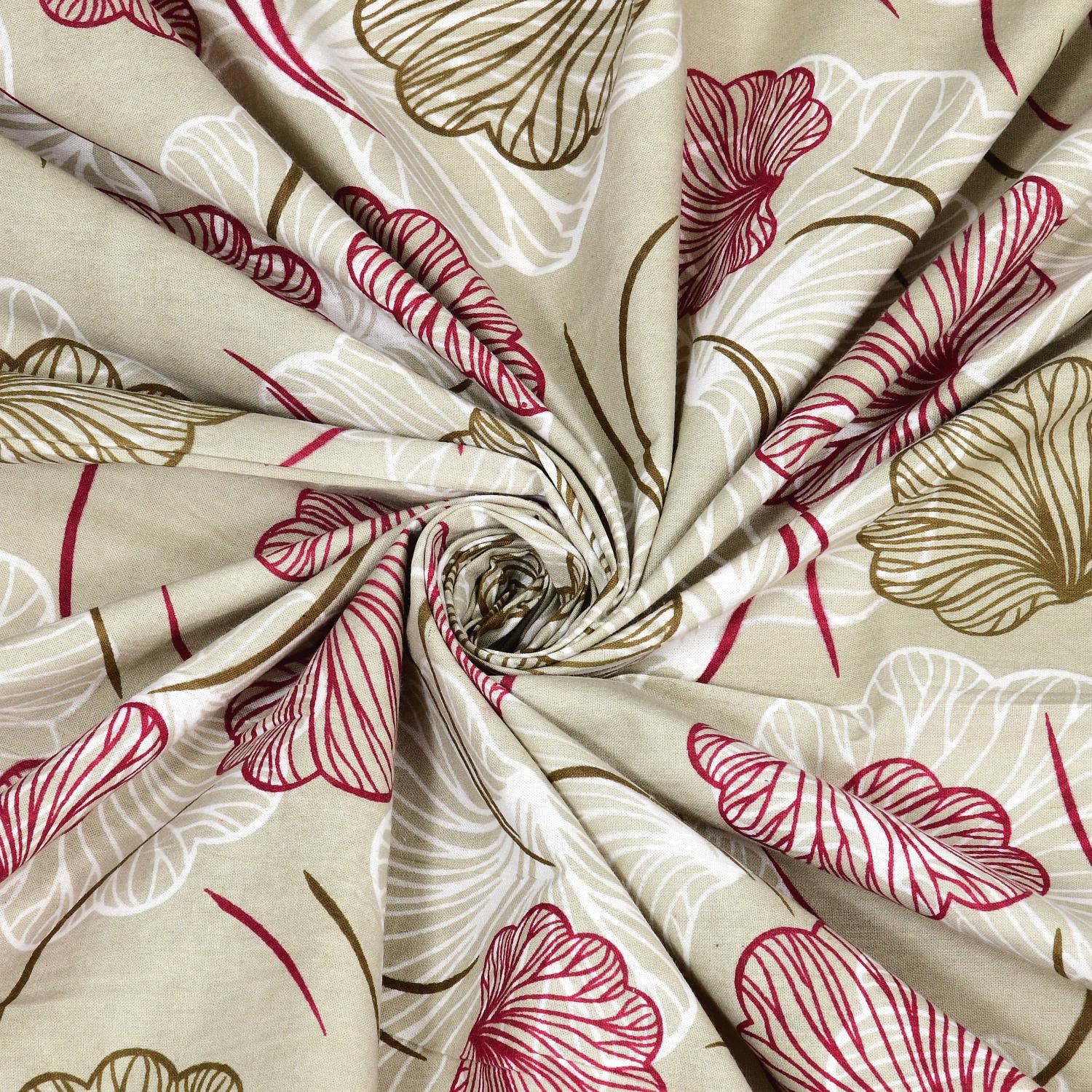 Cotton Jaipuri Diwan Size  Bedsheet With 2 Zipper Pillow Cover (Size 70*100)