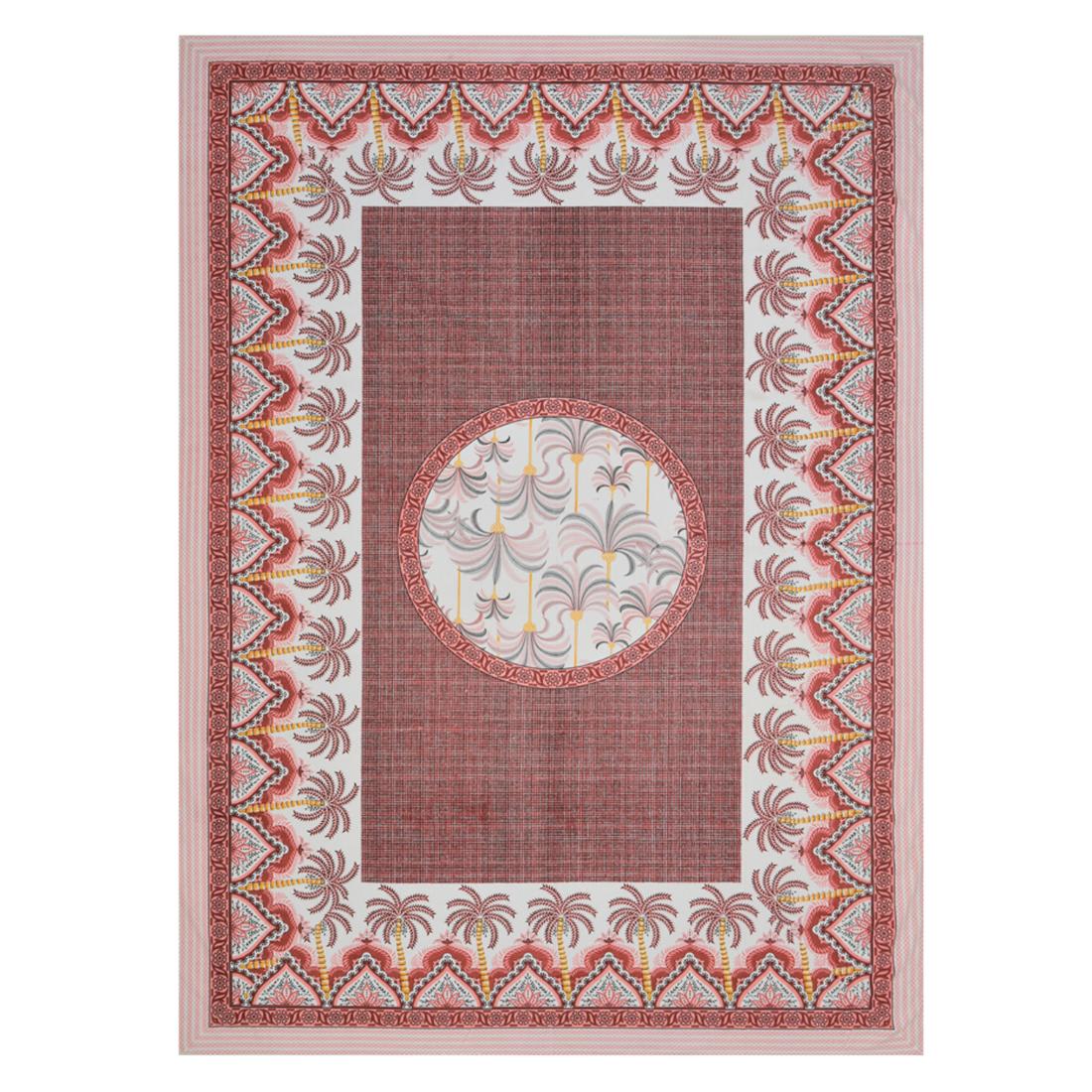 Cotton Jaipuri Diwan Size  Bedsheet With 2 Zipper Pillow Cover (Size 70*100)