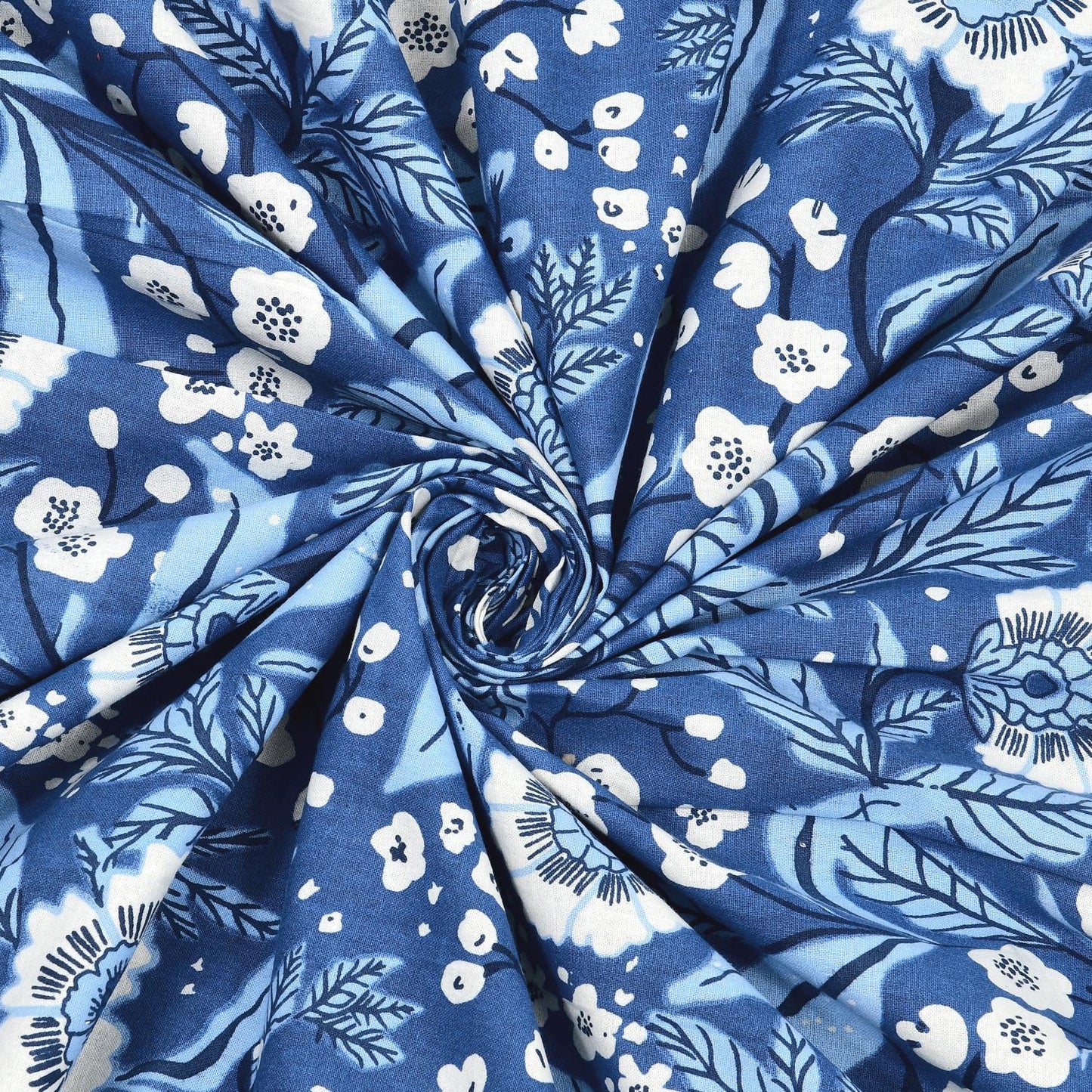 Cotton Jaipuri Diwan Size  Bedsheet With 2 Zipper Pillow Cover (Size 70*100)