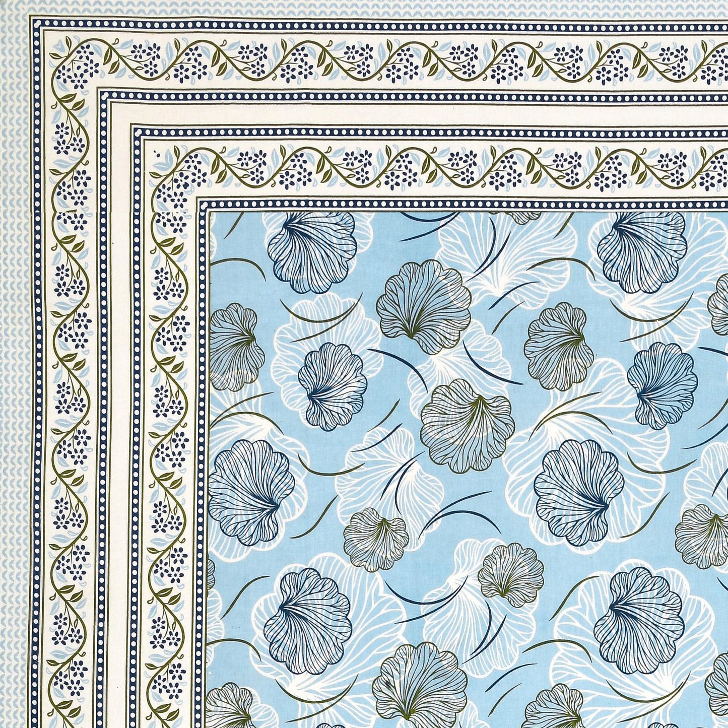 Cotton Jaipuri Diwan Size  Bedsheet With 2 Zipper Pillow Cover (Size 70*100)