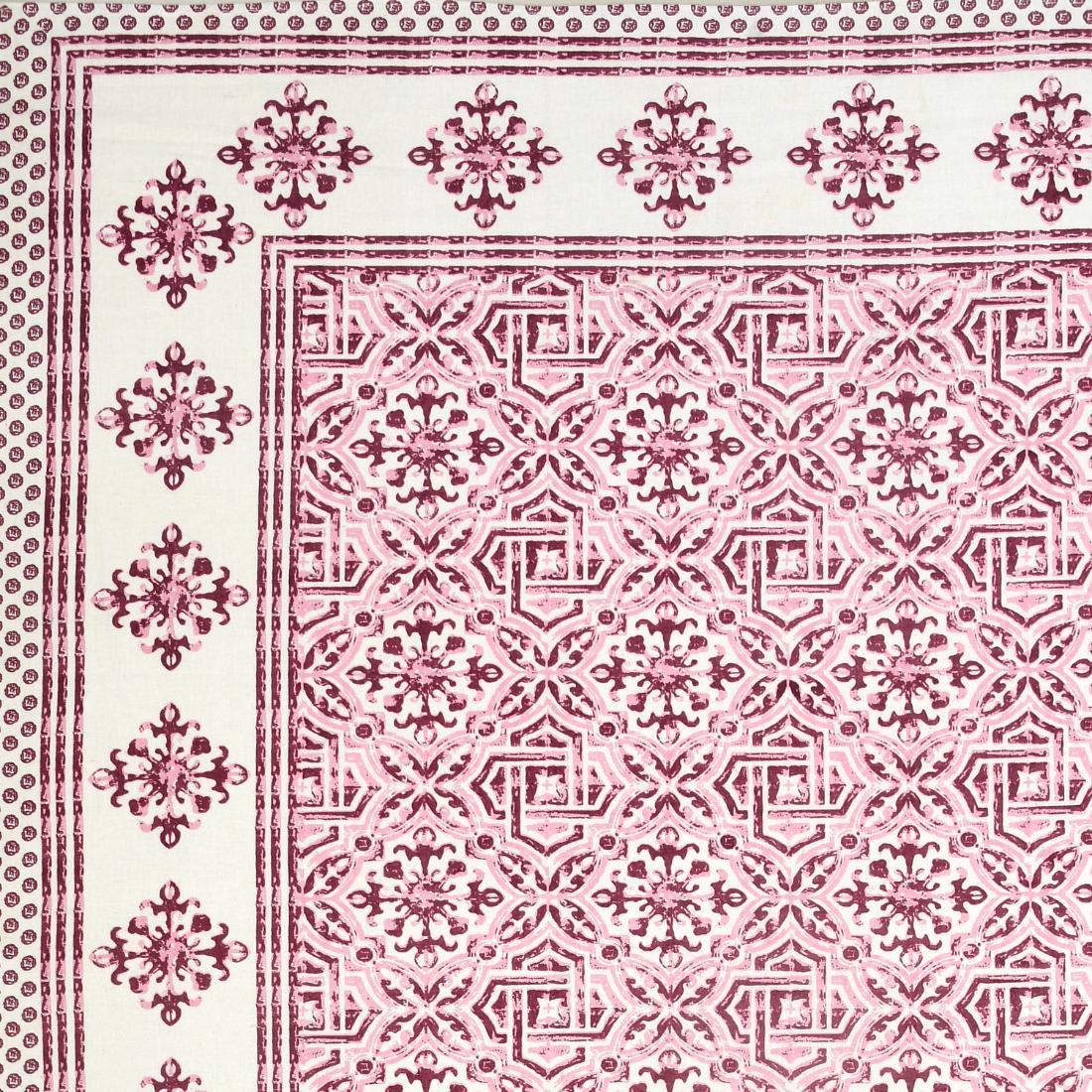 Cotton Jaipuri Diwan Size  Bedsheet With 2 Zipper Pillow Cover (Size 70*100)