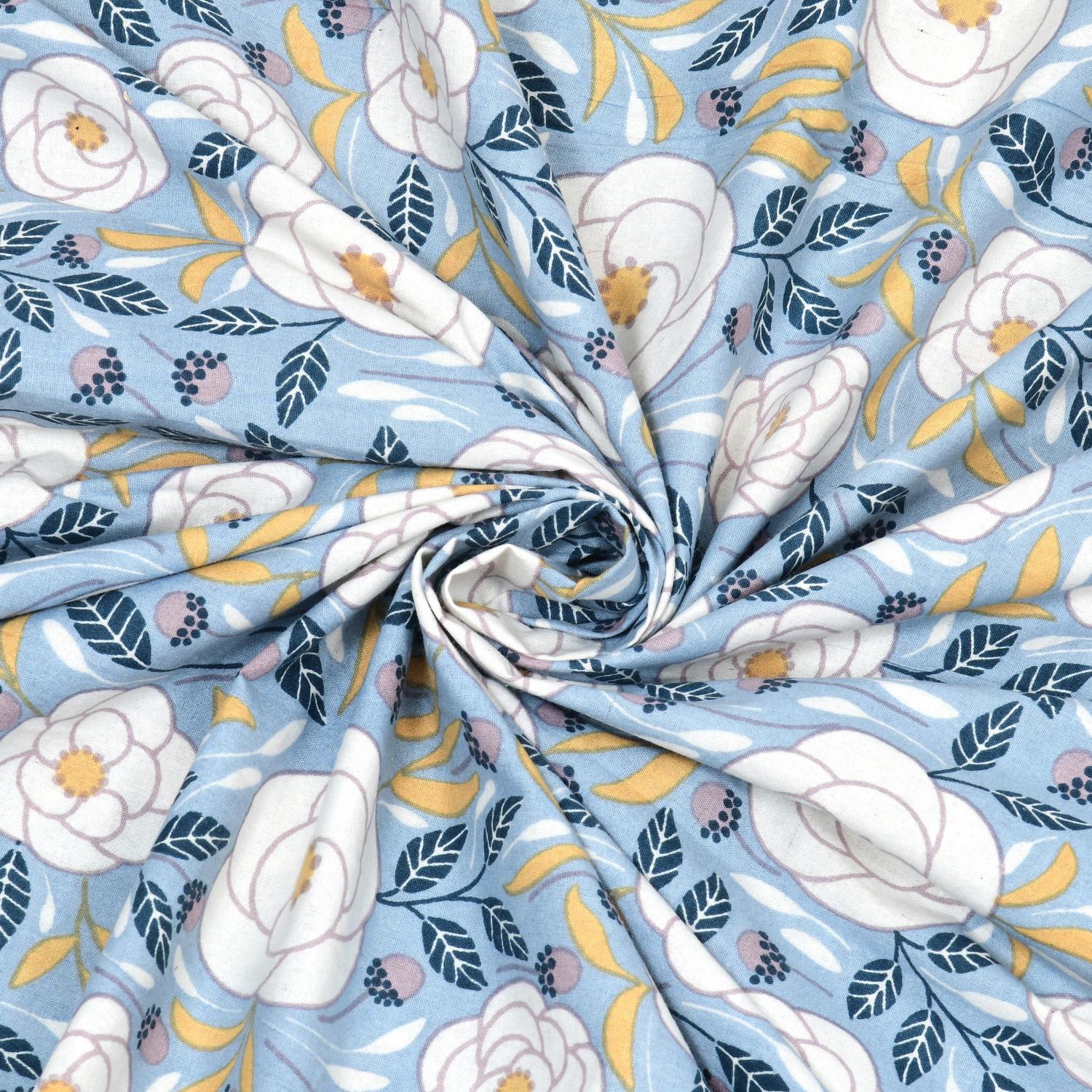 Cotton Jaipuri Diwan Size  Bedsheet With 2 Zipper Pillow Cover (Size 70*100)