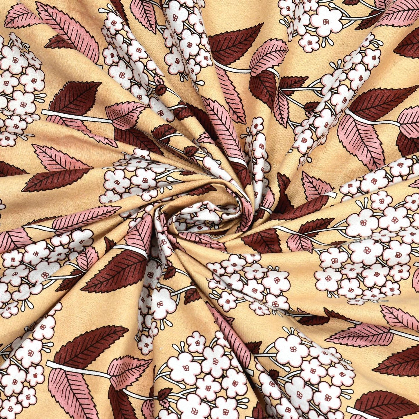 Cotton Jaipuri Diwan Size  Bedsheet With 2 Zipper Pillow Cover (Size 70*100)