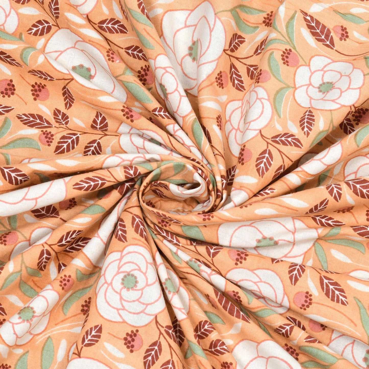Cotton Jaipuri Diwan Size  Bedsheet With 2 Zipper Pillow Cover (Size 70*100)