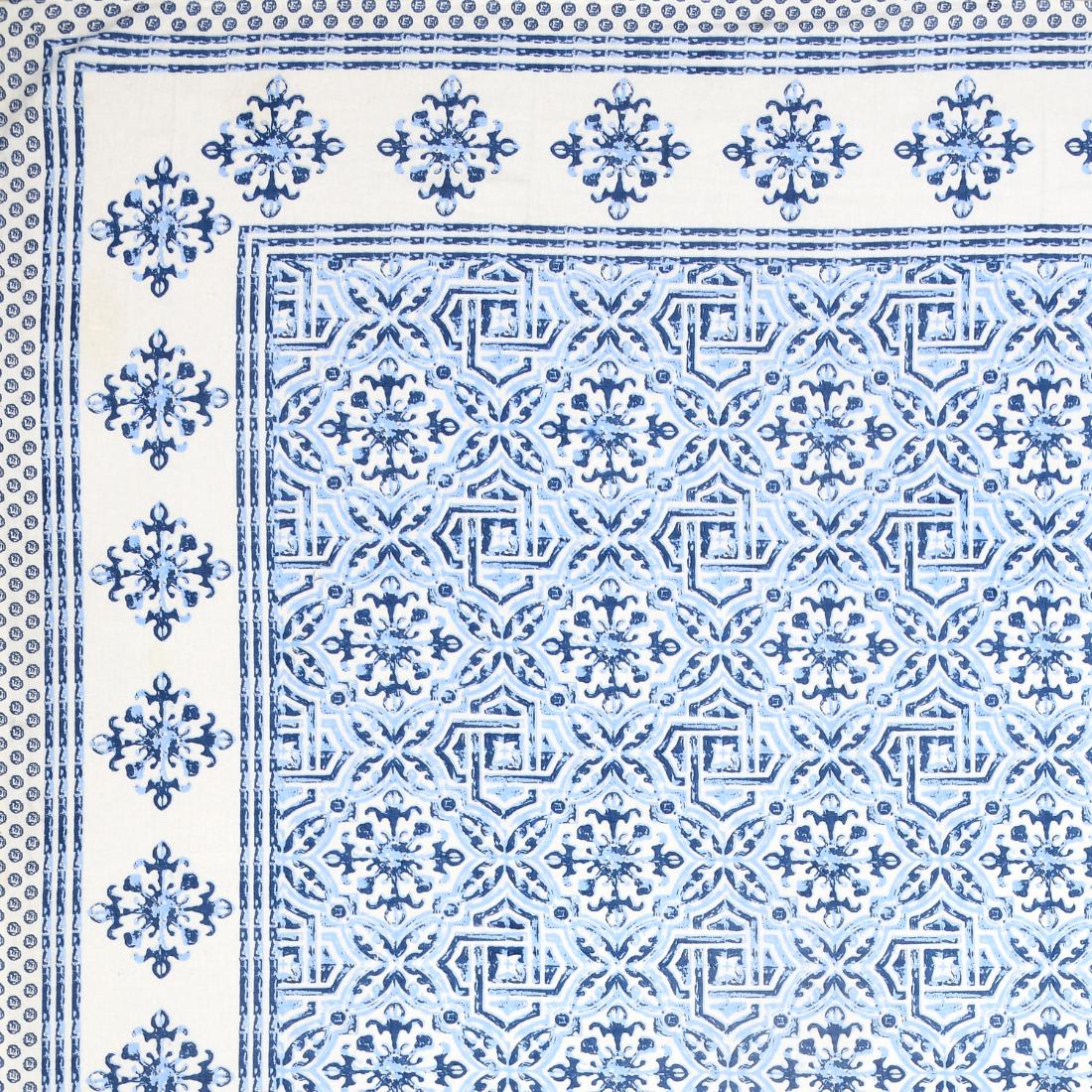 Cotton Jaipuri Diwan Size  Bedsheet With 2 Zipper Pillow Cover (Size 70*100)