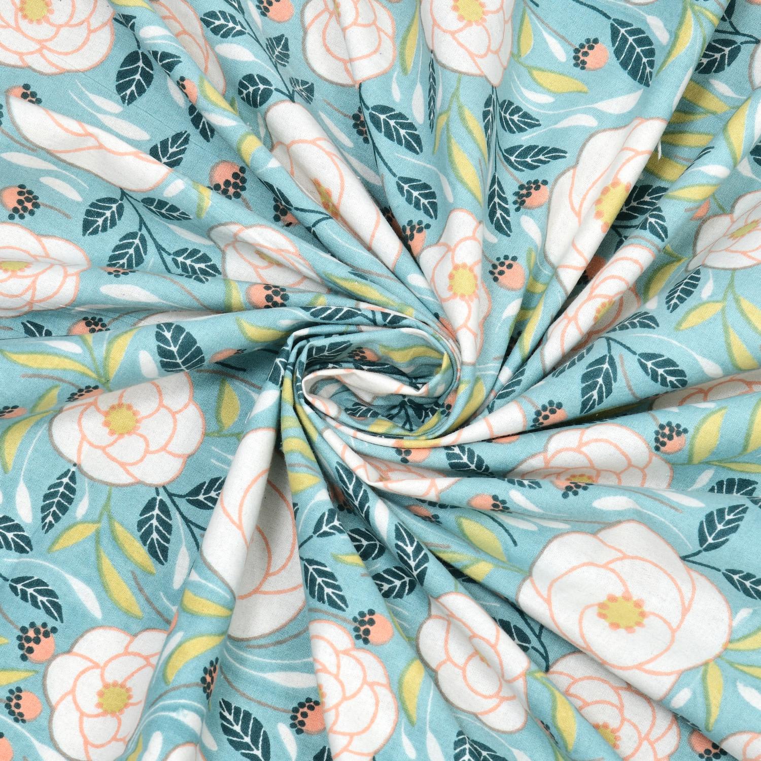 Cotton Jaipuri Diwan Size  Bedsheet With 2 Zipper Pillow Cover (Size 70*100)
