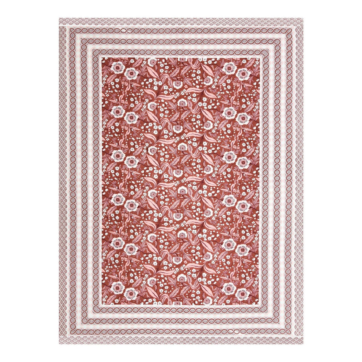 Cotton Jaipuri Diwan Size  Bedsheet With 2 Zipper Pillow Cover (Size 70*100)