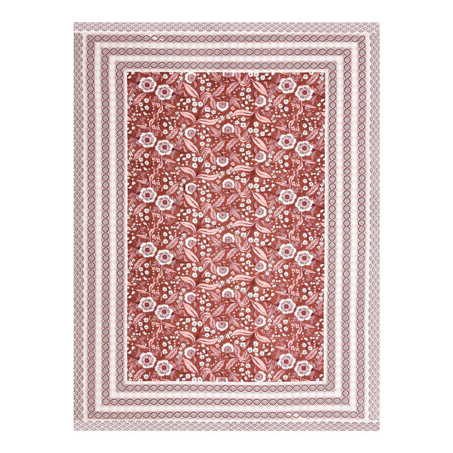 Cotton Jaipuri Diwan Size  Bedsheet With 2 Zipper Pillow Cover (Size 70*100)