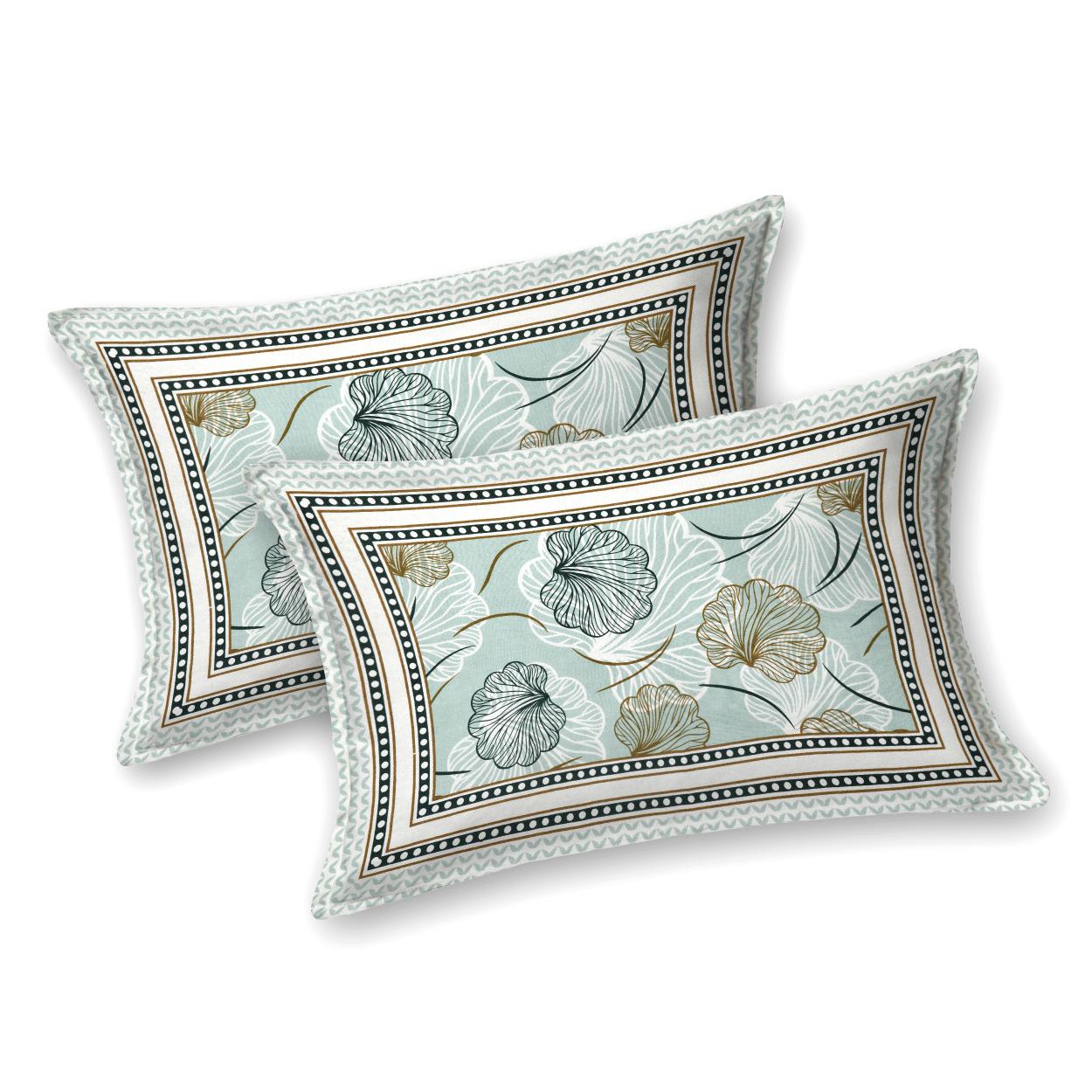 Cotton Jaipuri Diwan Size  Bedsheet With 2 Zipper Pillow Cover (Size 70*100)