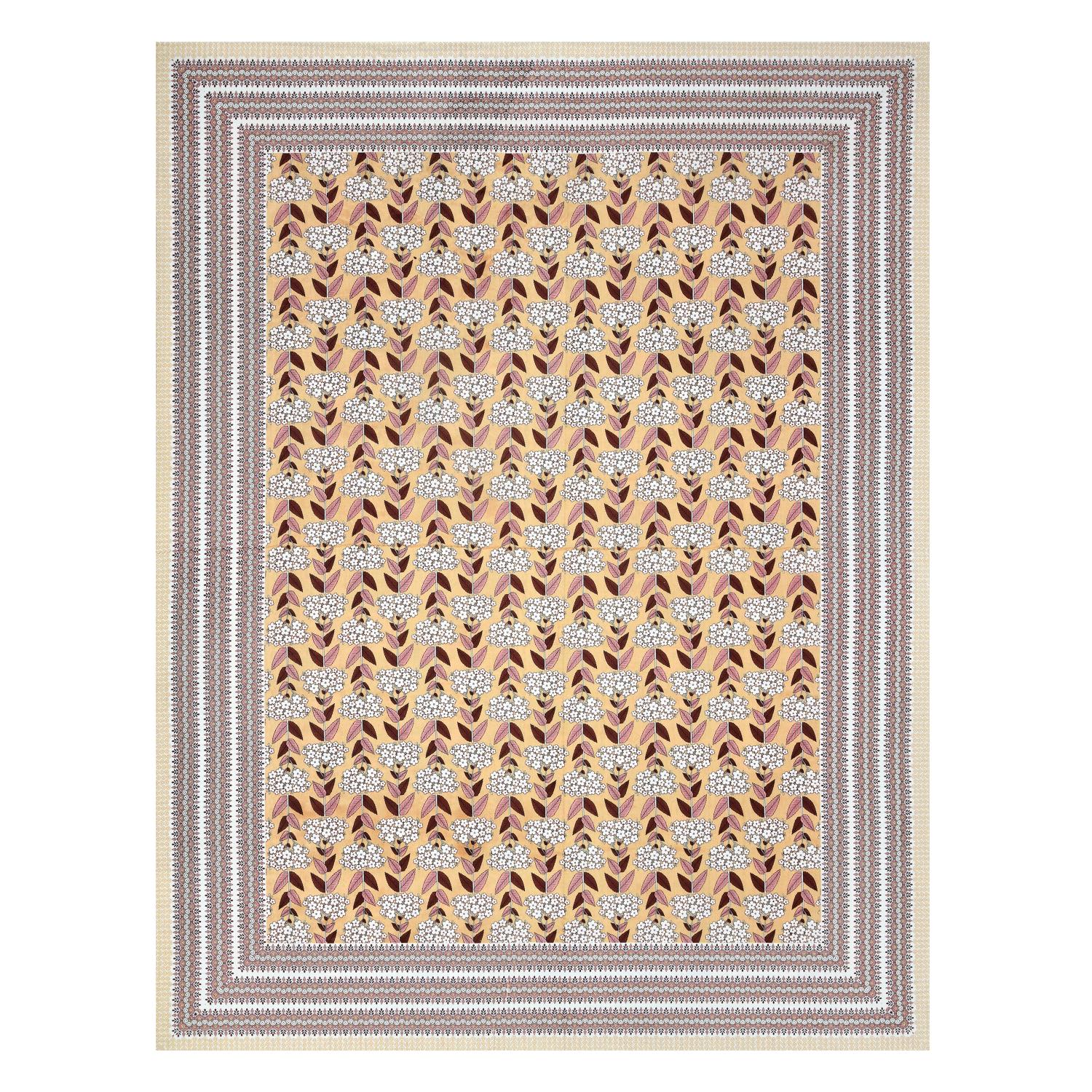 Cotton Jaipuri Diwan Size  Bedsheet With 2 Zipper Pillow Cover (Size 70*100)