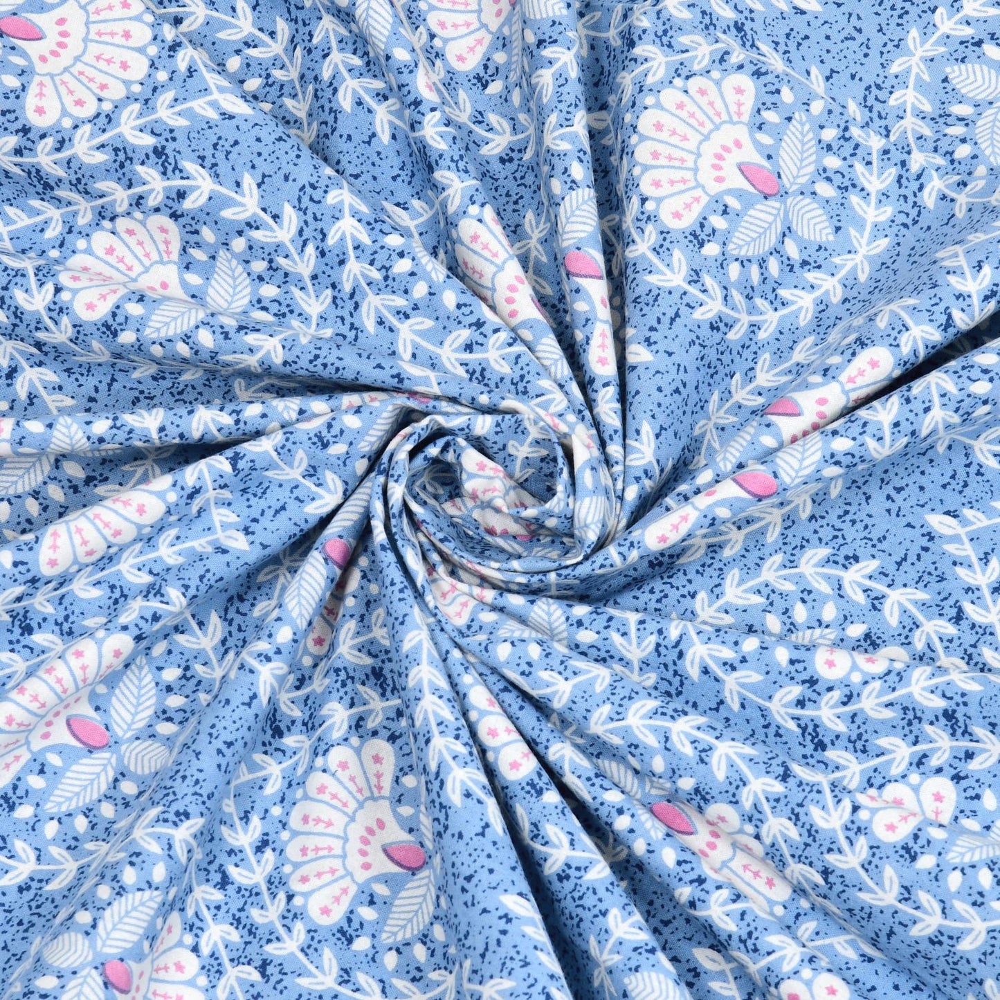 Cotton Jaipuri Diwan Size  Bedsheet With 2 Zipper Pillow Cover (Size 70*100)