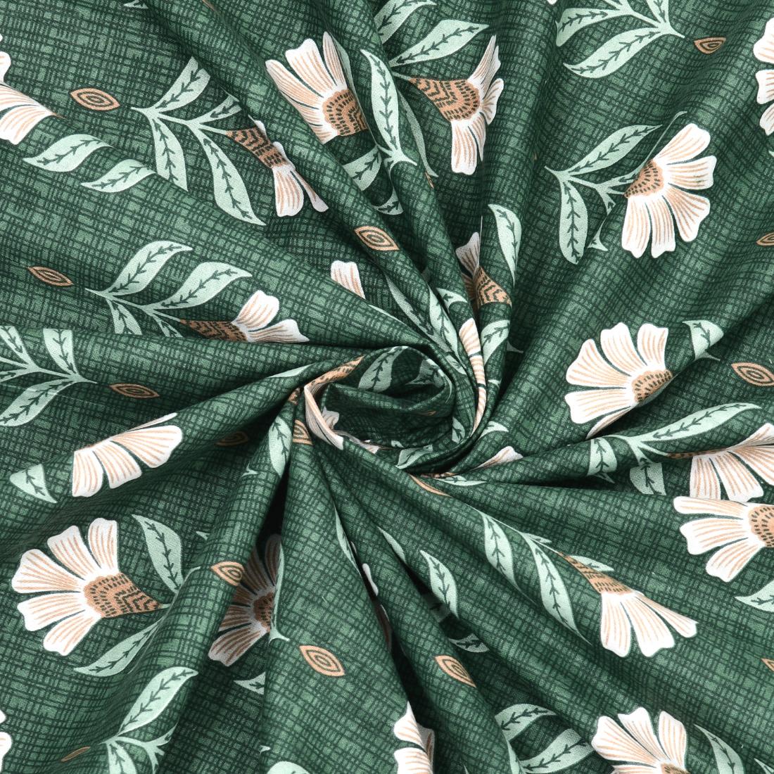 Cotton Jaipuri Diwan Size  Bedsheet With 2 Zipper Pillow Cover (Size 70*100)