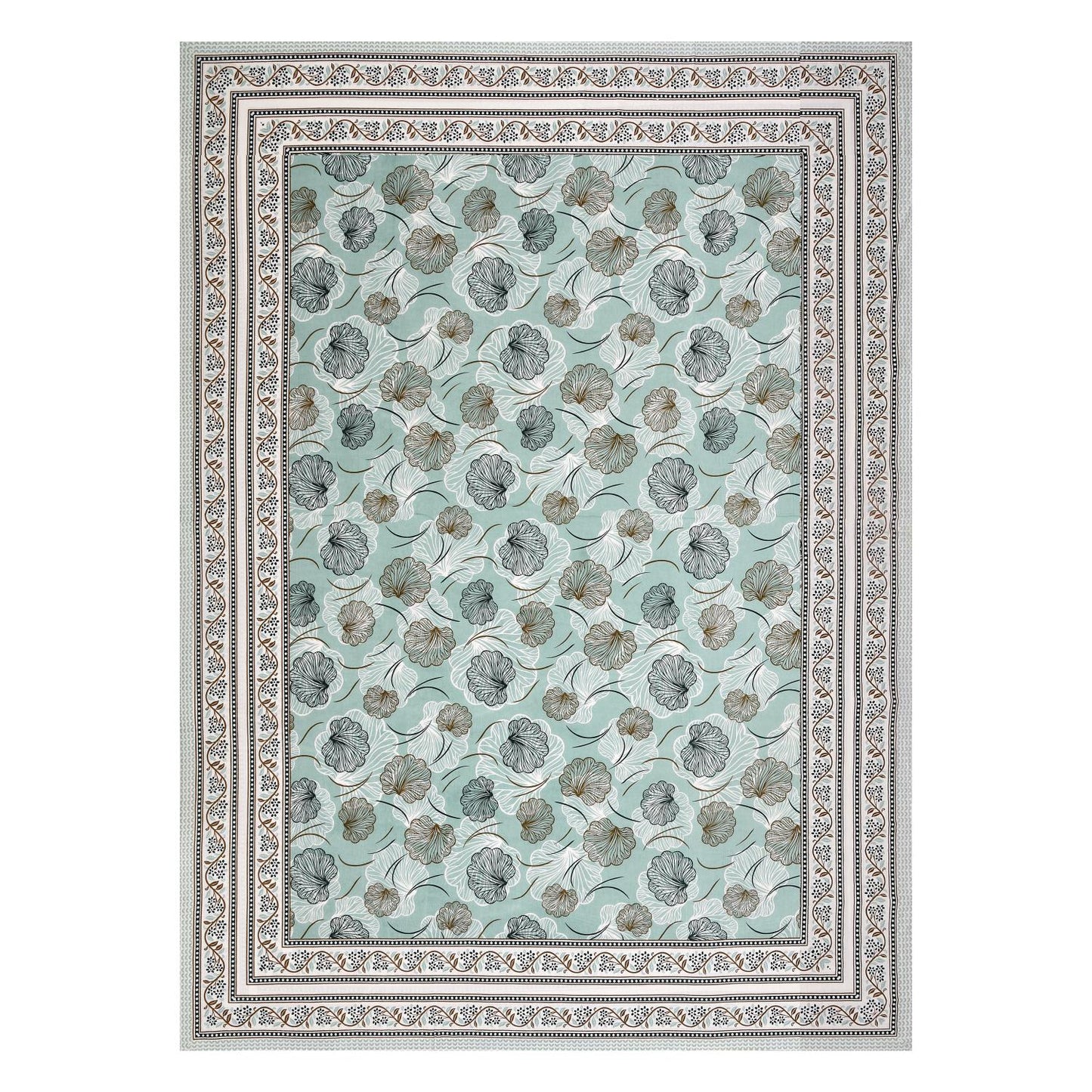 Cotton Jaipuri Diwan Size  Bedsheet With 2 Zipper Pillow Cover (Size 70*100)