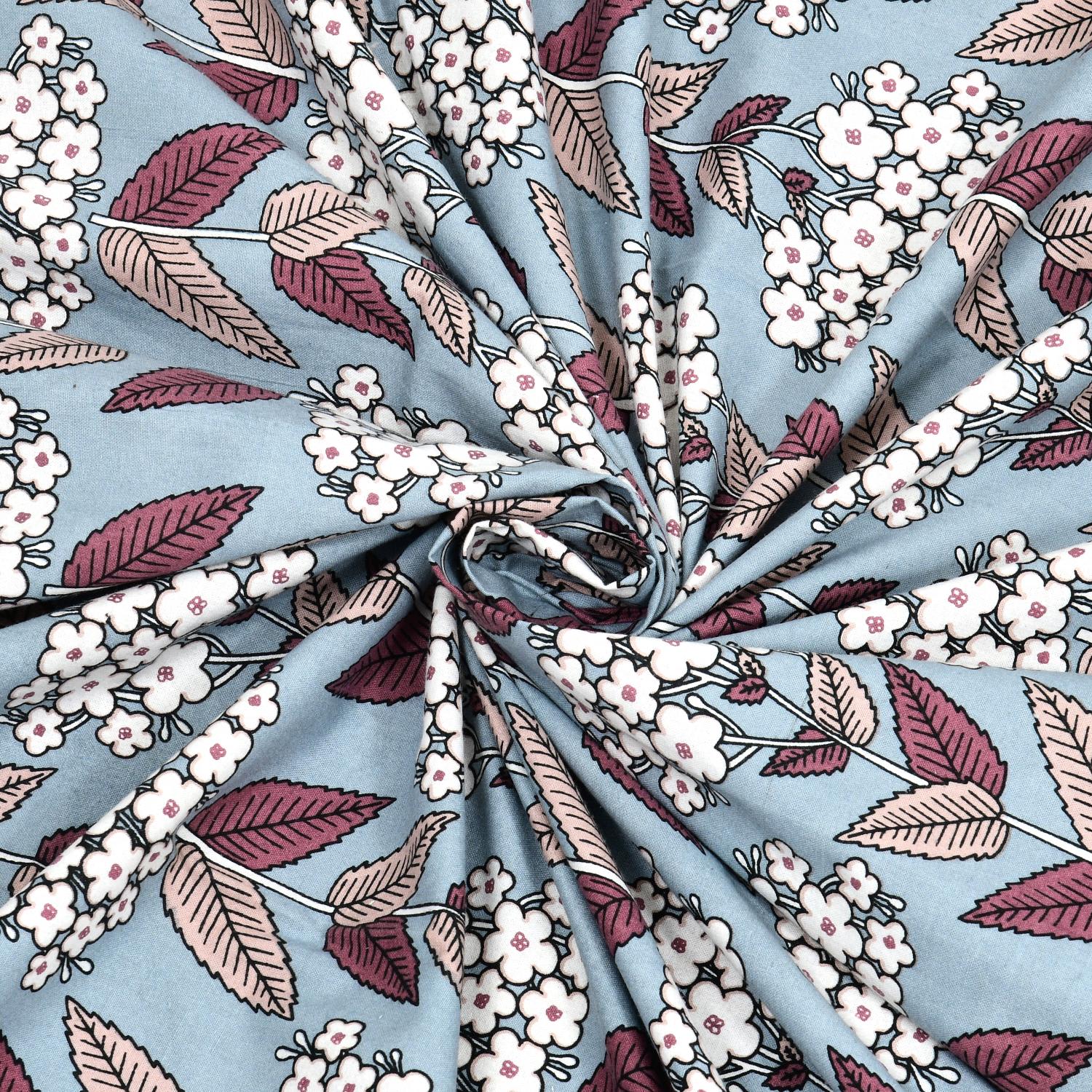 Cotton Jaipuri Diwan Size  Bedsheet With 2 Zipper Pillow Cover (Size 70*100)