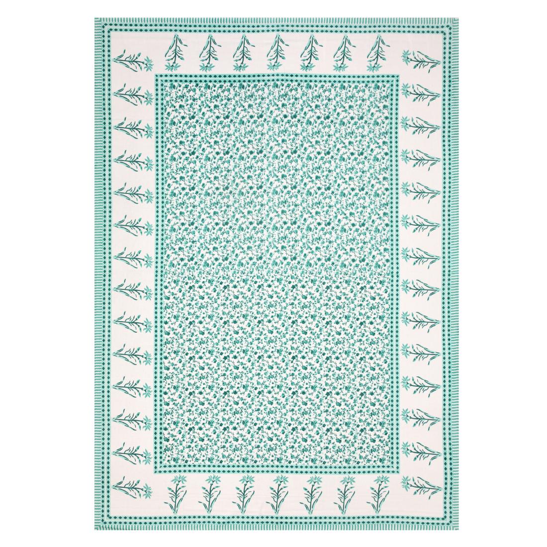 Cotton Jaipuri Diwan Size  Bedsheet With 2 Zipper Pillow Cover (Size 70*100)
