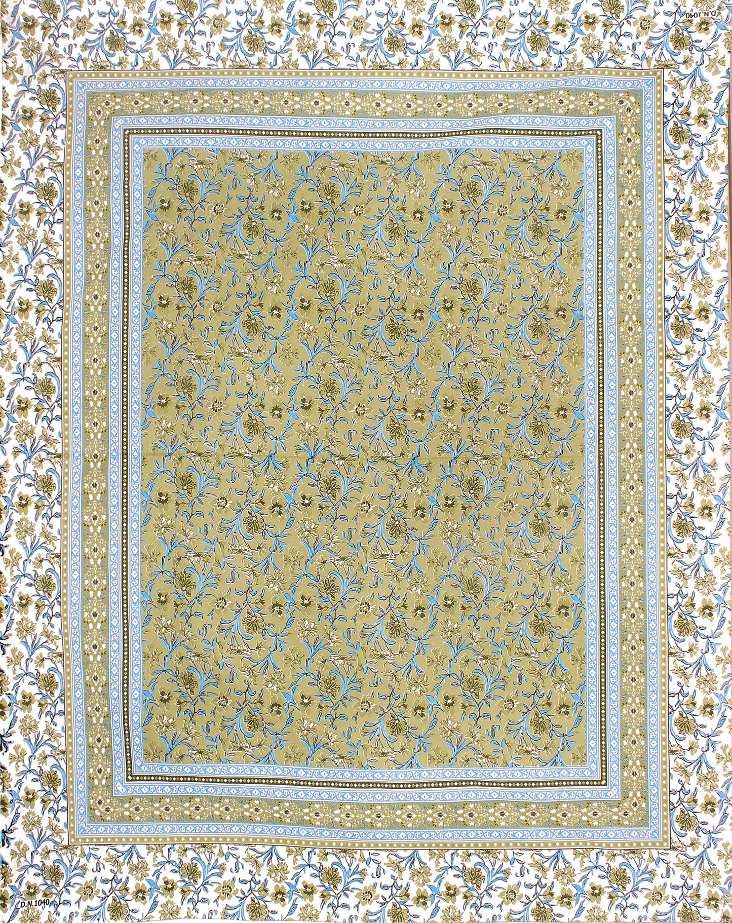 Cotton King Jaipuri Prints Flat Bedsheet (Pack of 1, Multicolor)