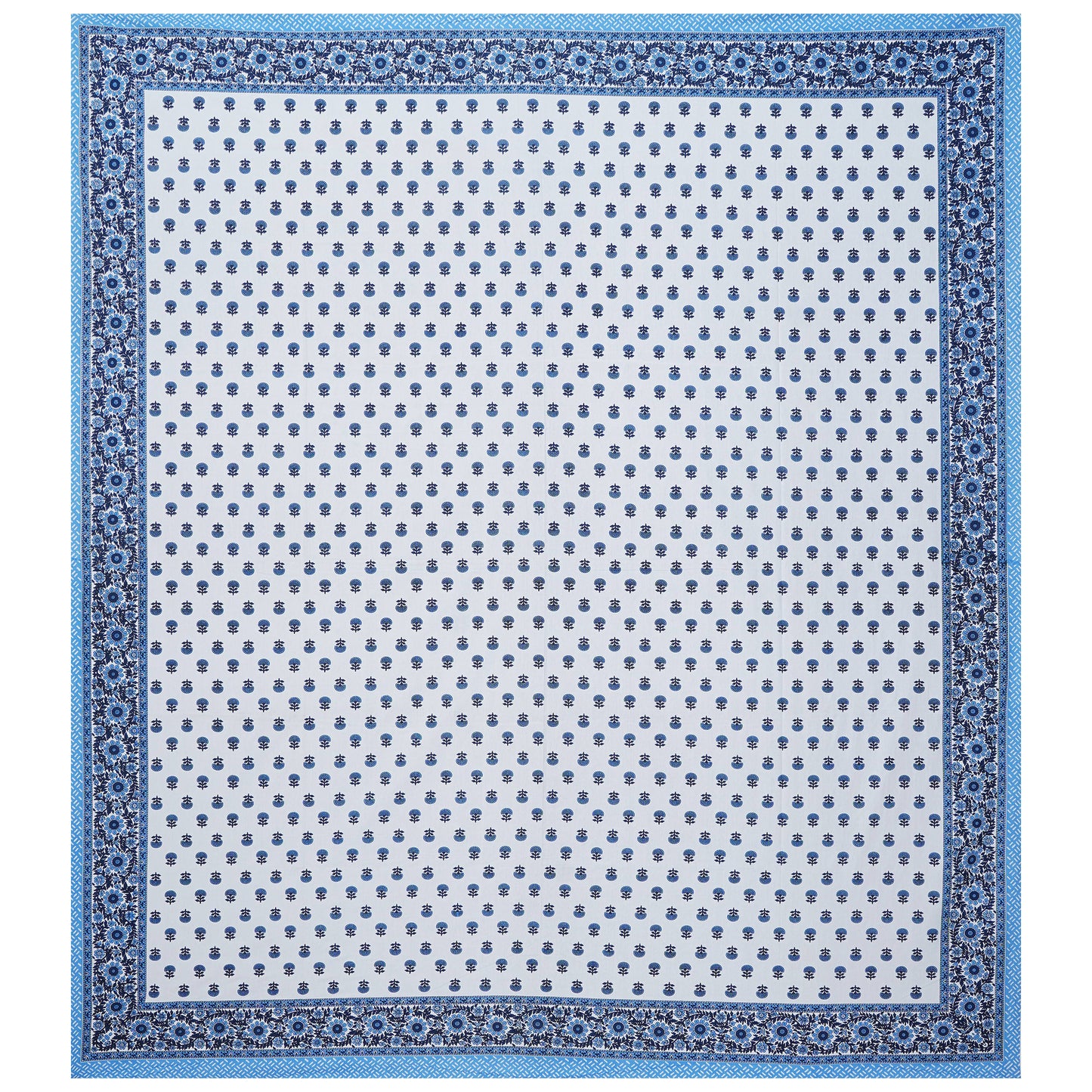 Cotton King Jaipuri Prints Flat Bedsheet (Pack of 1, Multicolor)