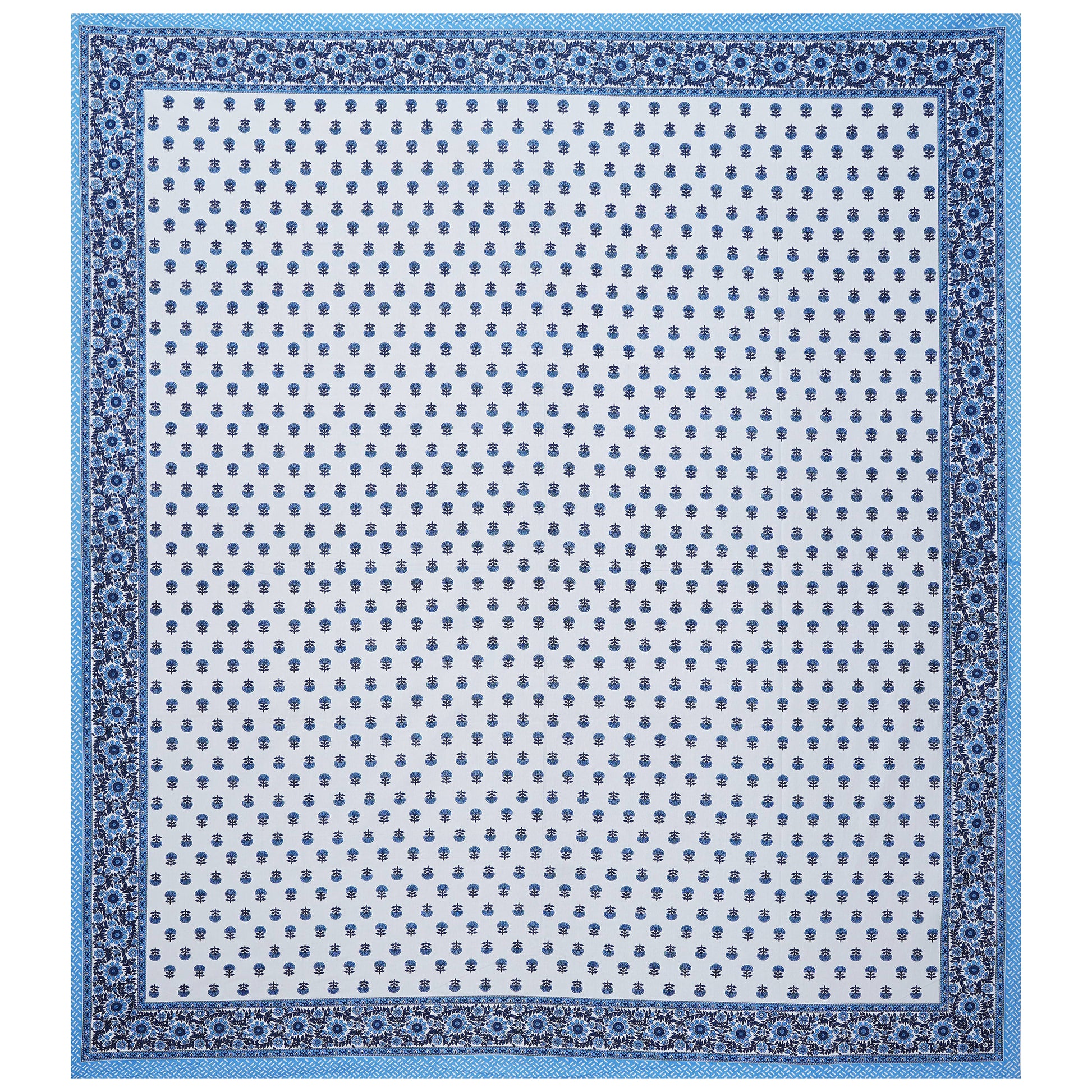 Cotton King Jaipuri Prints Flat Bedsheet (Pack of 1, Multicolor)