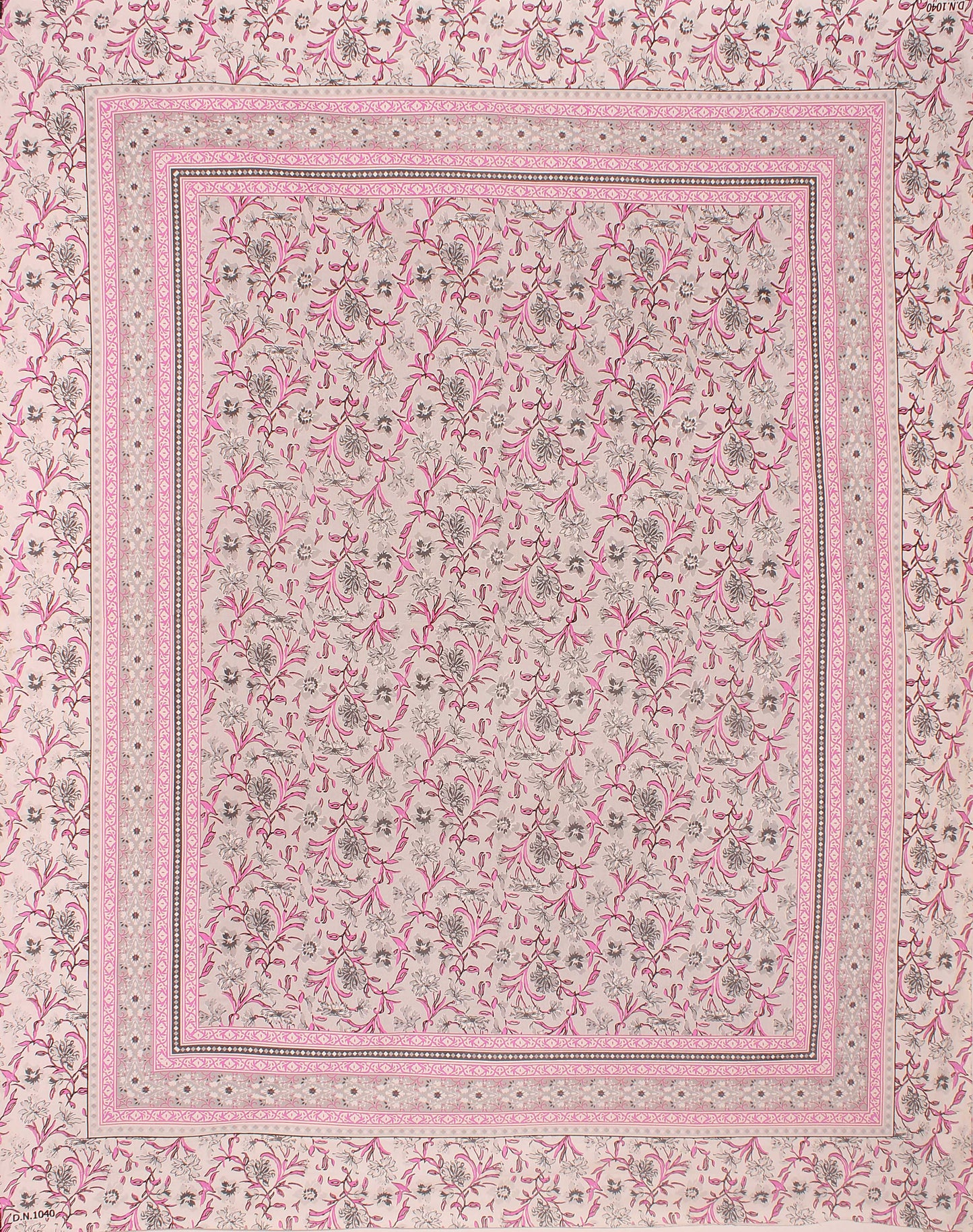Cotton King Jaipuri Prints Flat Bedsheet (Pack of 1, Multicolor)