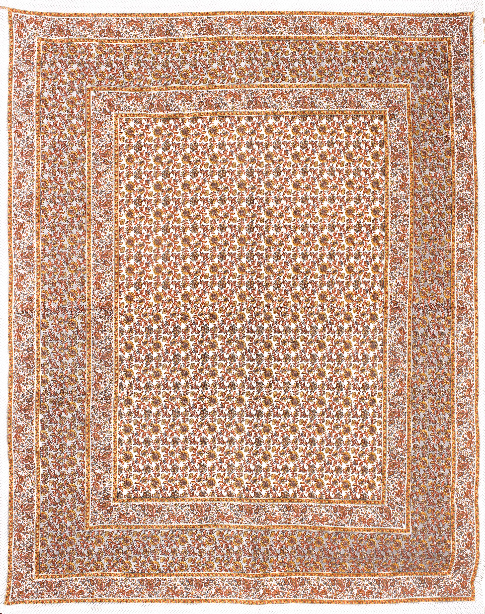 Cotton King Jaipuri Prints Flat Bedsheet (Pack of 1, Multicolor)