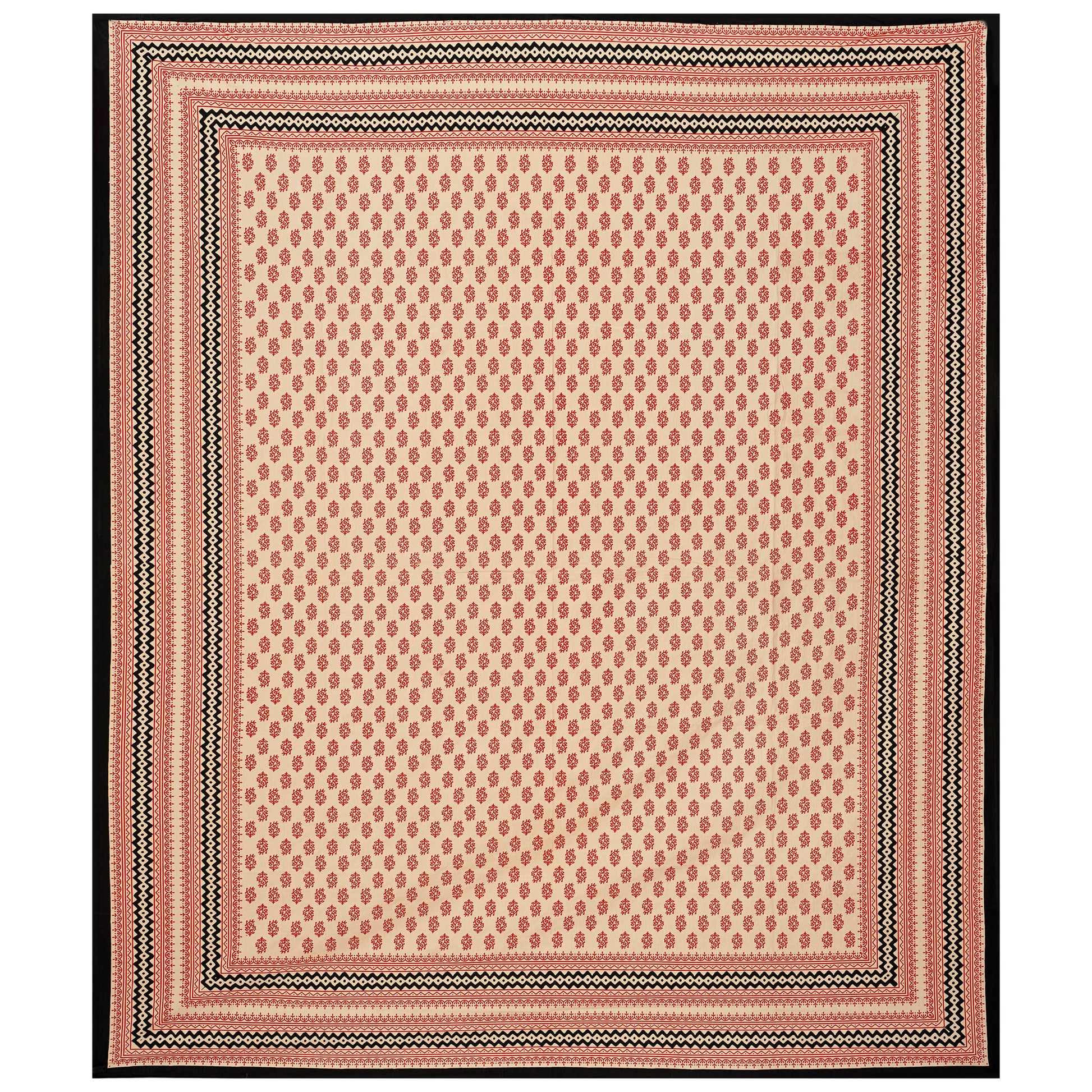 Cotton King Jaipuri Prints Flat Bedsheet (Pack of 1, Multicolor)