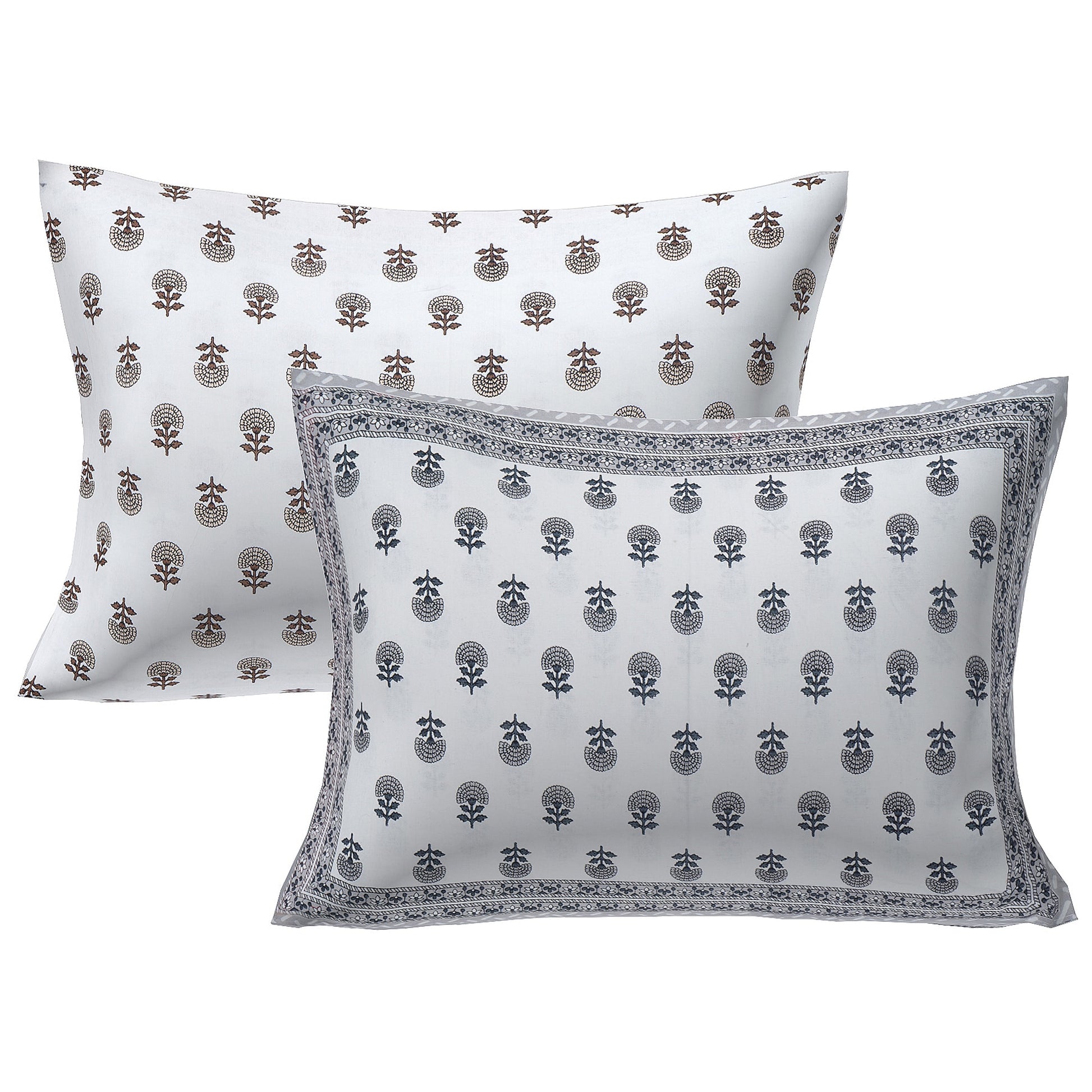 Cotton King Jaipuri Prints Flat Bedsheet (Pack of 1, Multicolor)